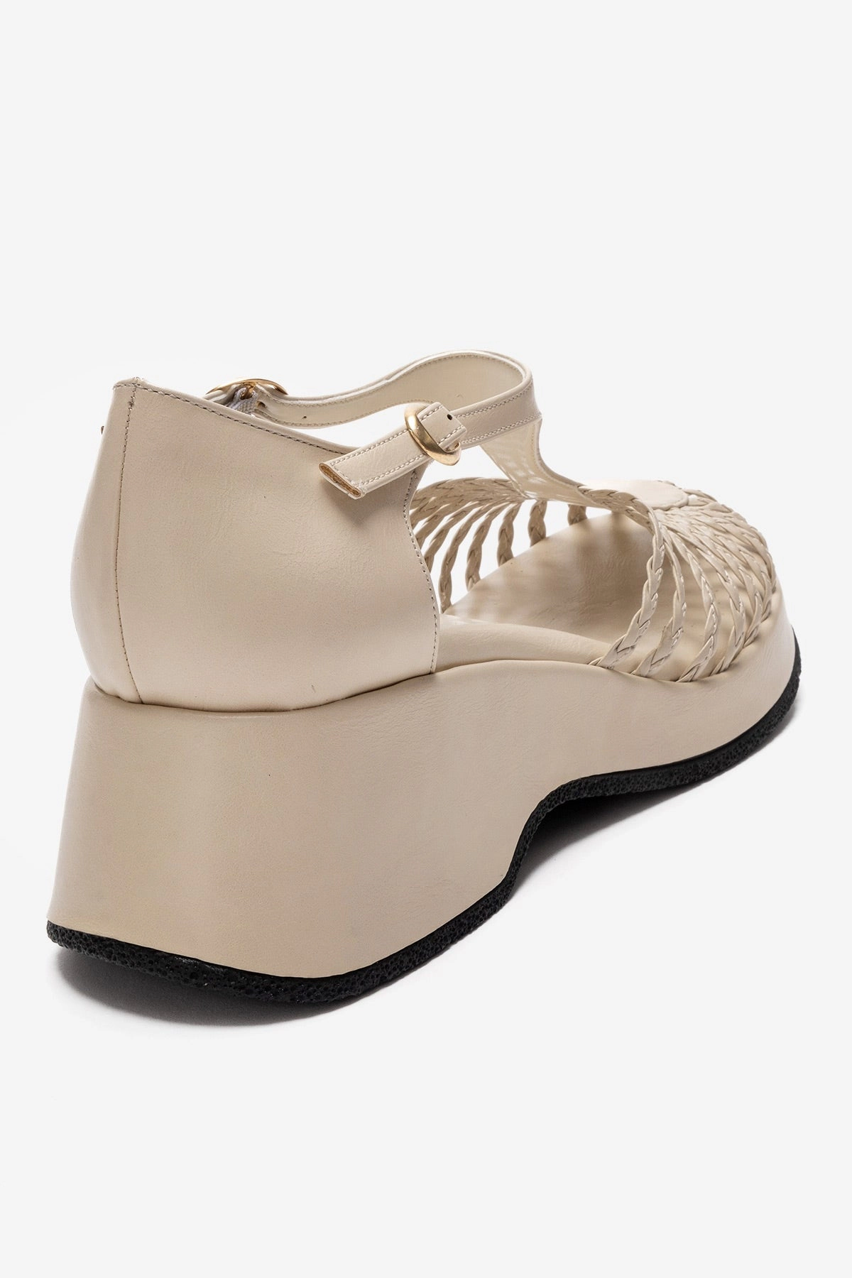 Prologue Shoes Womens Barry Woven Wedge Sandal