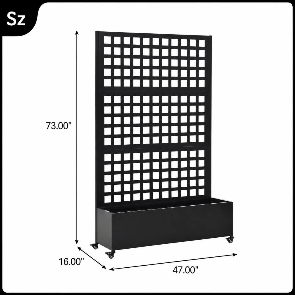 WOW PIONEER Tall Freestanding Metal Garden Planter