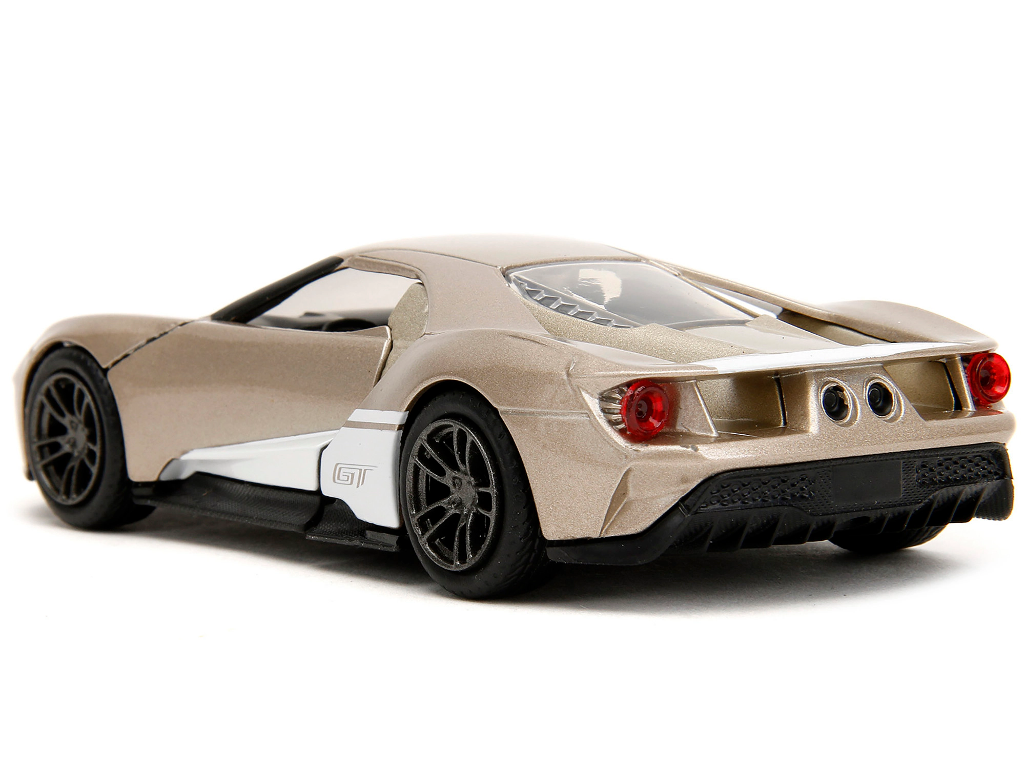 Jada 2017 Ford GT Gold Metallic with White Accents "Pink Slips" Series 1/32 Diecast Model Car by Jada
