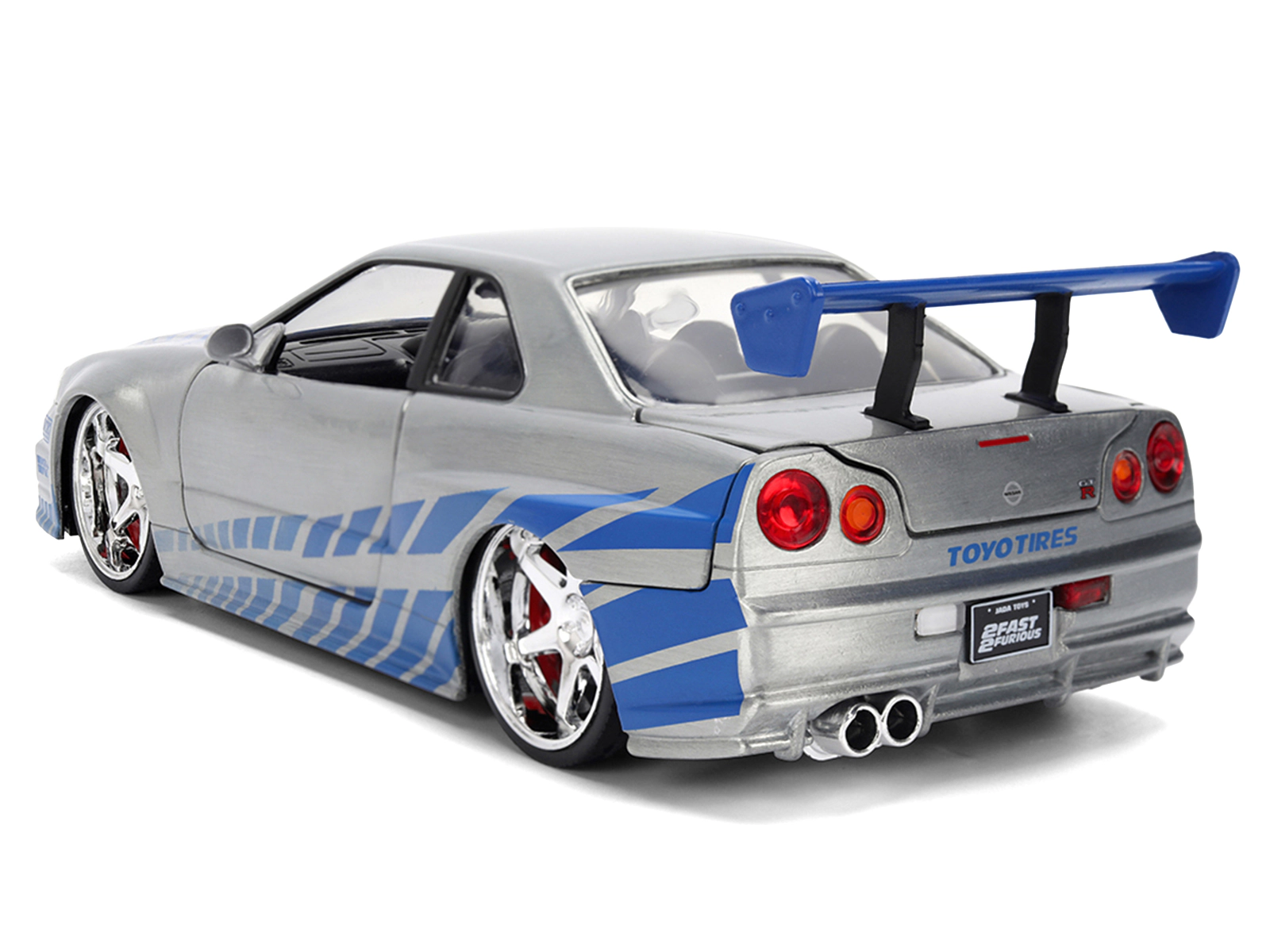 Jada Brian's Nissan Skyline GT-R (R34) RHD (Right Hand Drive) Brush Finish  "2 Fast 2 Furious" (2003) Movie 25