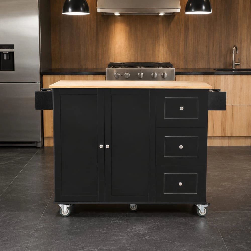 ELEMENT ACE Freestanding Kitchen Island Cart With Storage