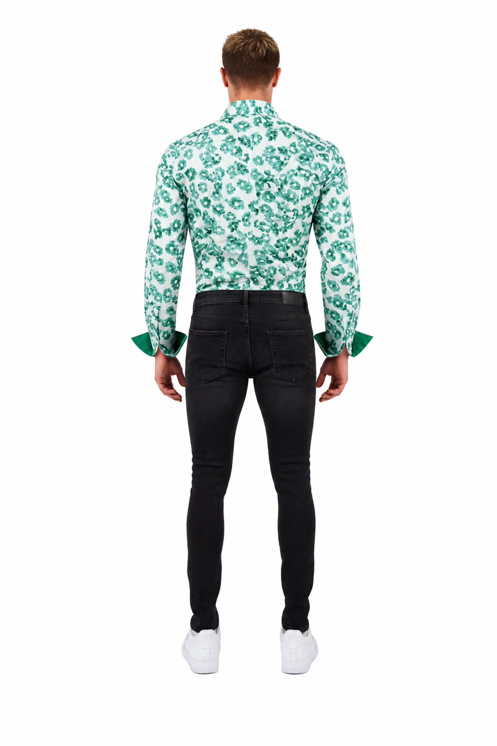 Elie Balleh Slim Fit Mens Floral Sport Button-Down Shirt
