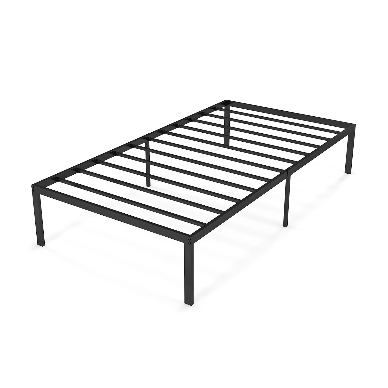 SUGIFT 14-in High Heavy Duty Steel Platform Bed Frame Twin Full Queen 220-570-lb Capacity 14-in Underbed Clearance Black