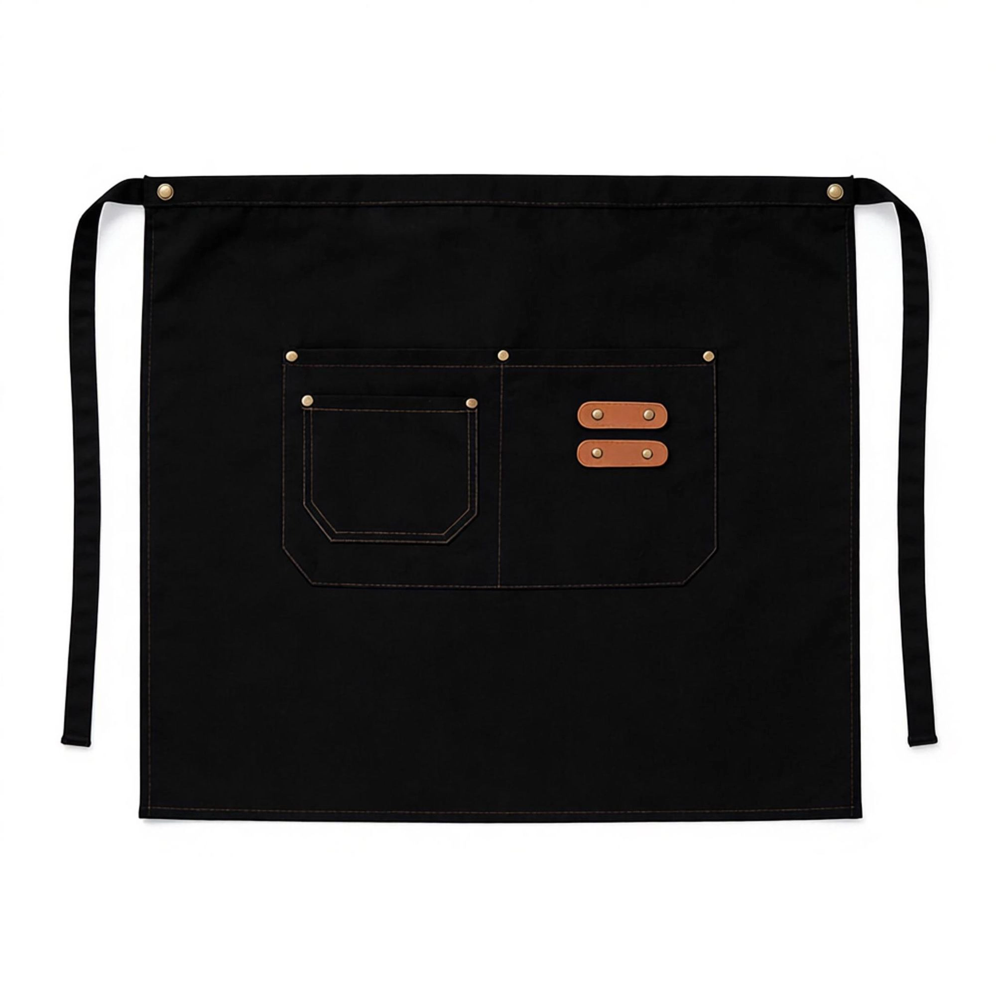 Alilang Unisex Waist Apron with Multi Pocket Storage Adjustable Tie Straps Half for Kitchen Cooking Work