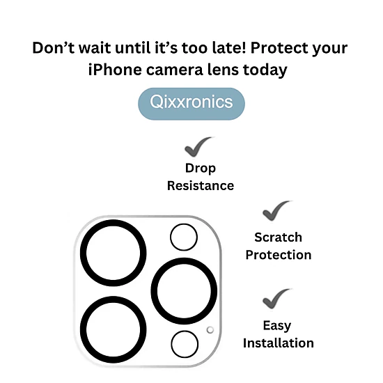 Qixxronics Camera Lens Protector for iPhone 12 Pro Camera Lens Tempered Glass Protector [Night Circle] 3PCS