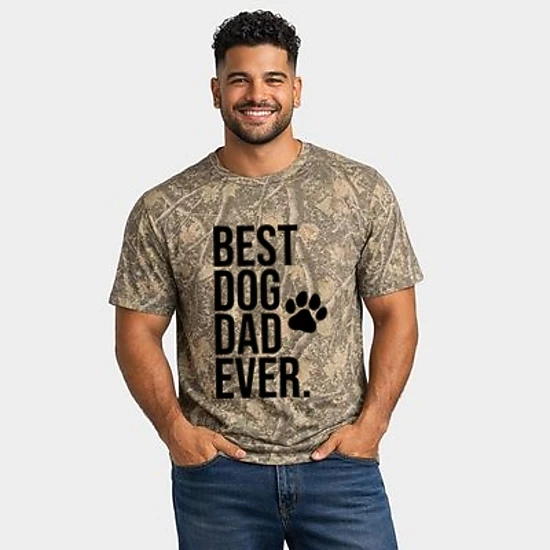 Simply Sage Market - Best Dog Dad Ever Paw - Men's Heavyweight Crew