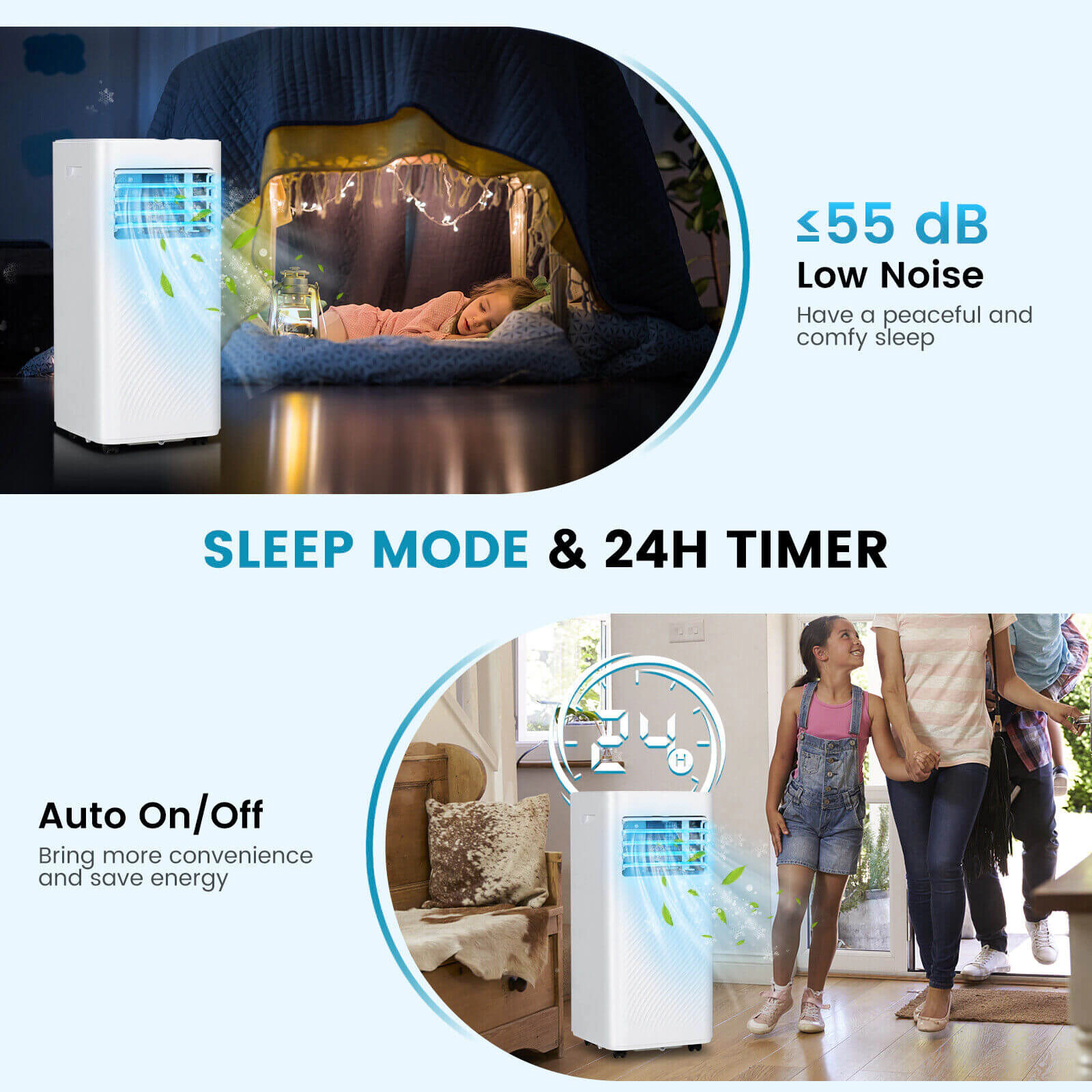 SlickBlue Unisex Portable 8000 BTU Air Conditioner