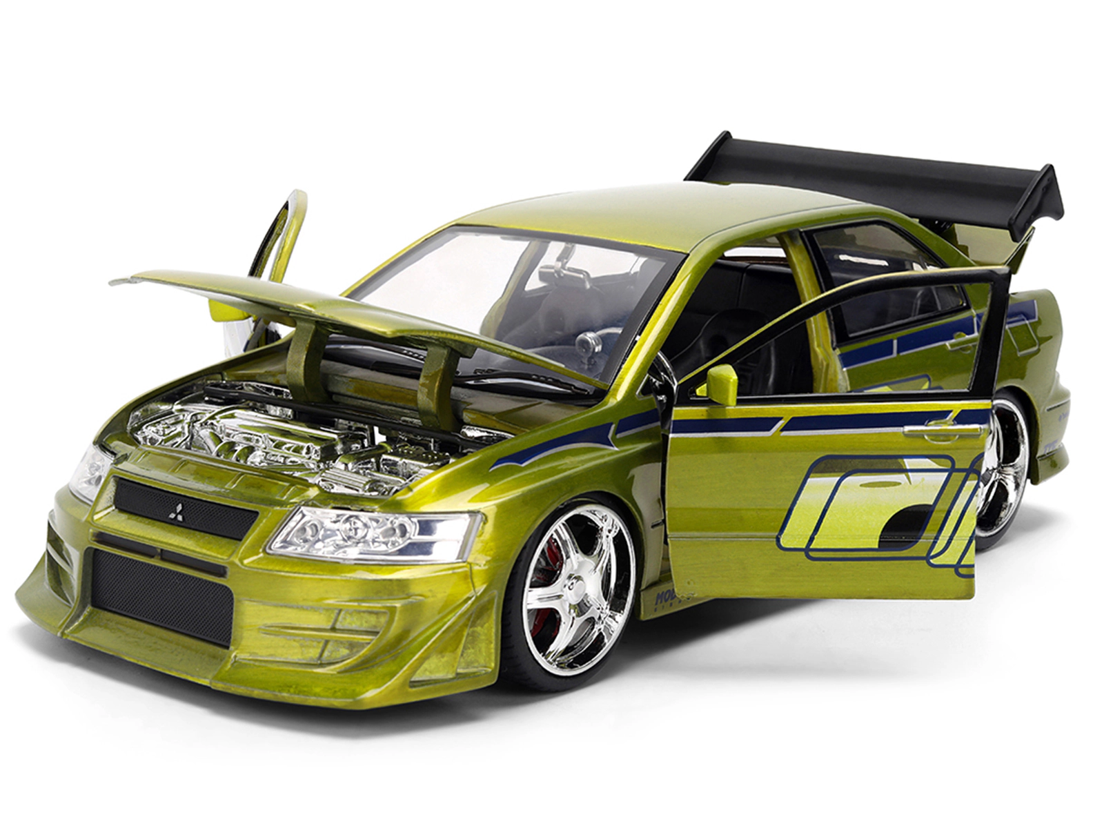 Jada Brian's Mitsubishi Lancer Evolution VII Green Color Brush Finish "2 Fast 2 Furious" (2003) Movie "25