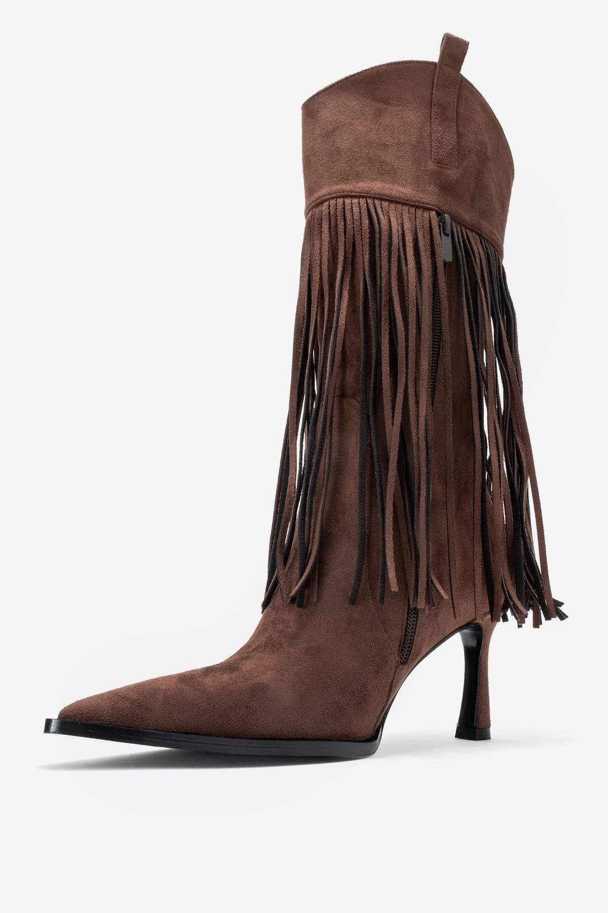 Prologue Shoes Womens Gueras Fringe Pointed Toe Boot