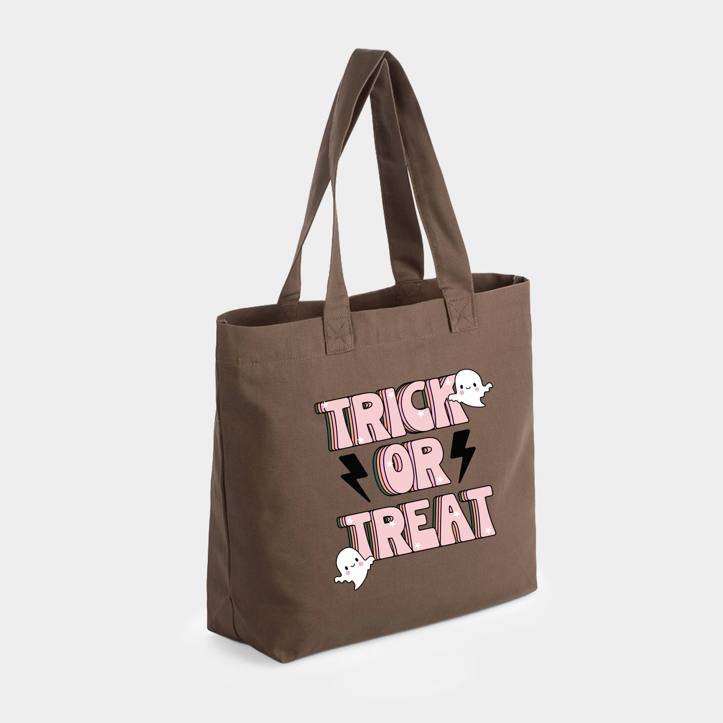 Simply Sage Market - Zippered Canvas Tote Trick Or Treat Lightning Bolt