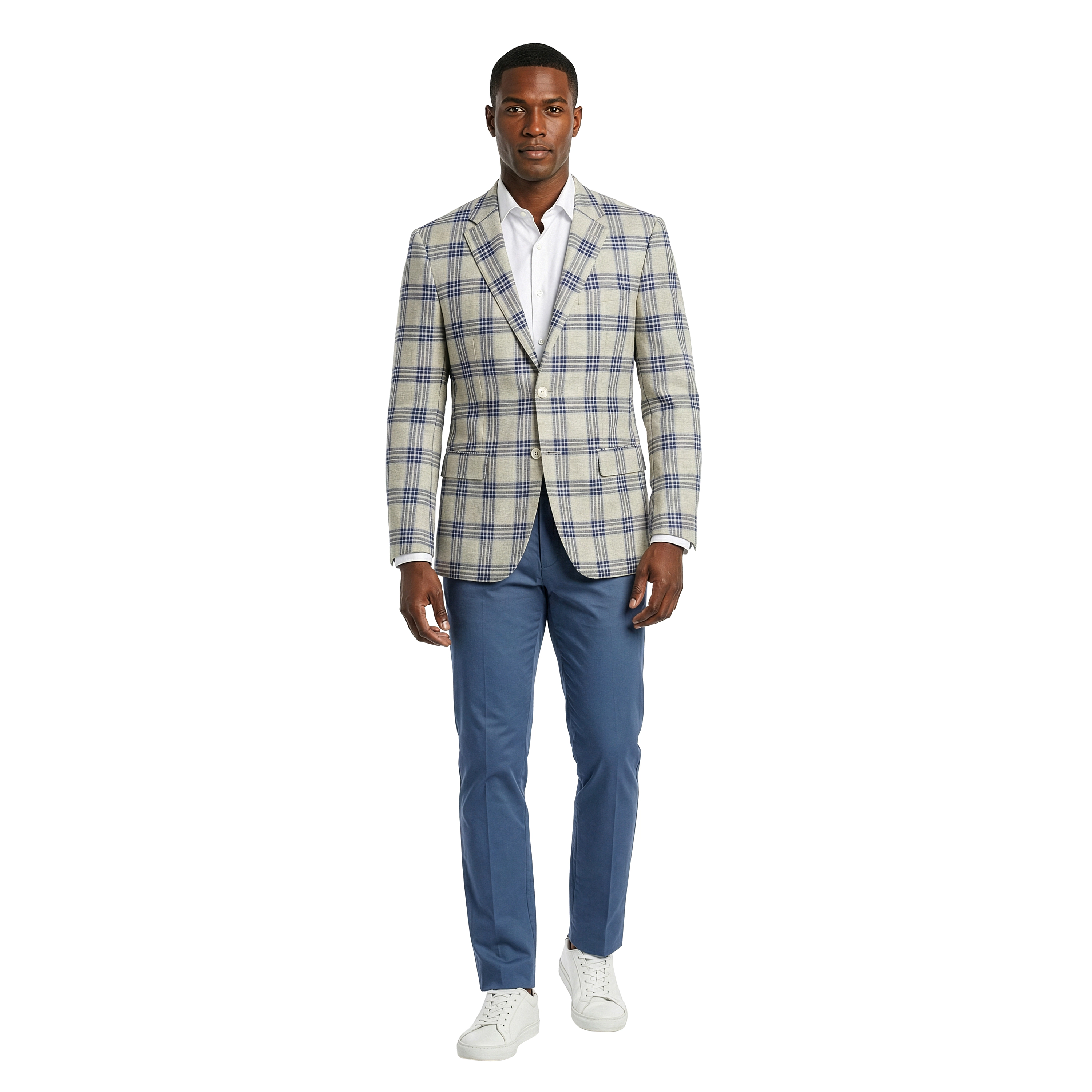 Zegarie Men's Regular Fit Checkered Plaid Sport Coat