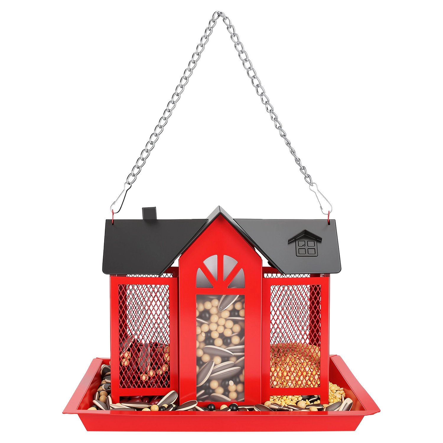 IMounTEK Unisex Metal Barn Bird Feeder House