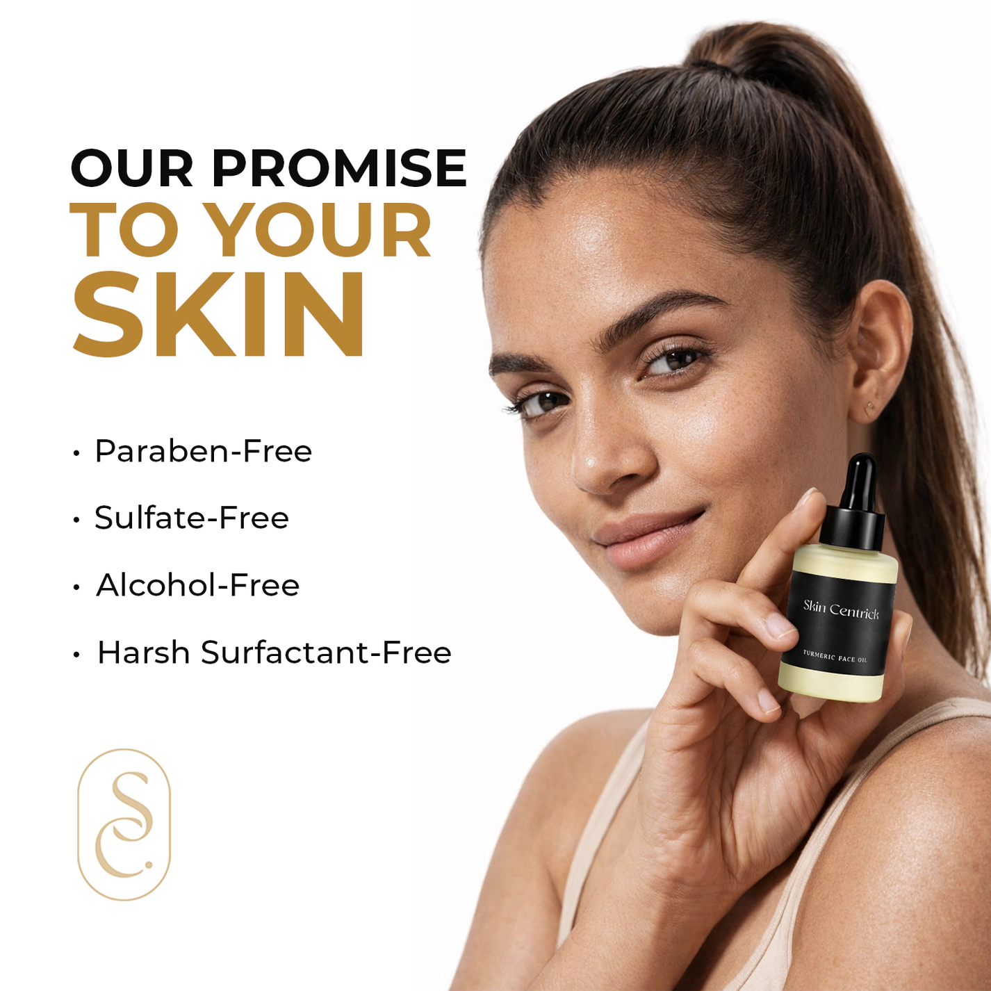 Skin Centrick Turmeric Face Oil, Moisturizing Care with Jojoba Seed Oil and Vitamin E for Dry, Dull-Looking Skin, 30 mL