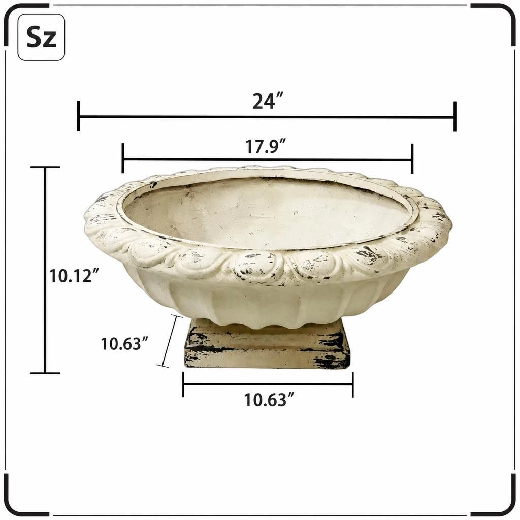 WOW PIONEER Large Round Outdoor Planter