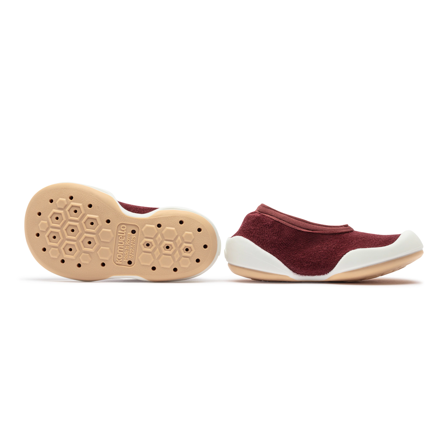 Toddler Breathable Washable Non-Slip Sock Shoes Flat-Plum