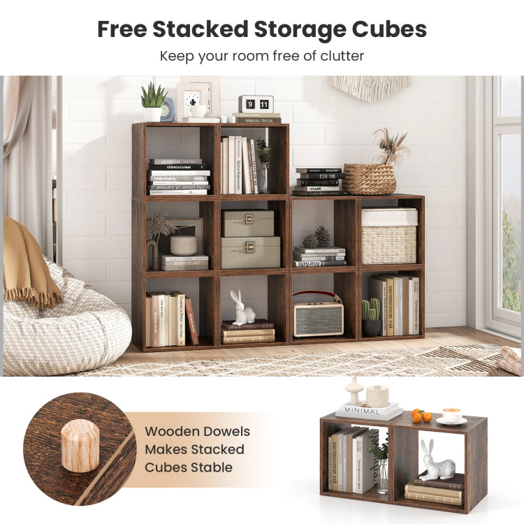 Hivvago Cube Storage Organizer Set of 2 for Living Room Bedroom Study