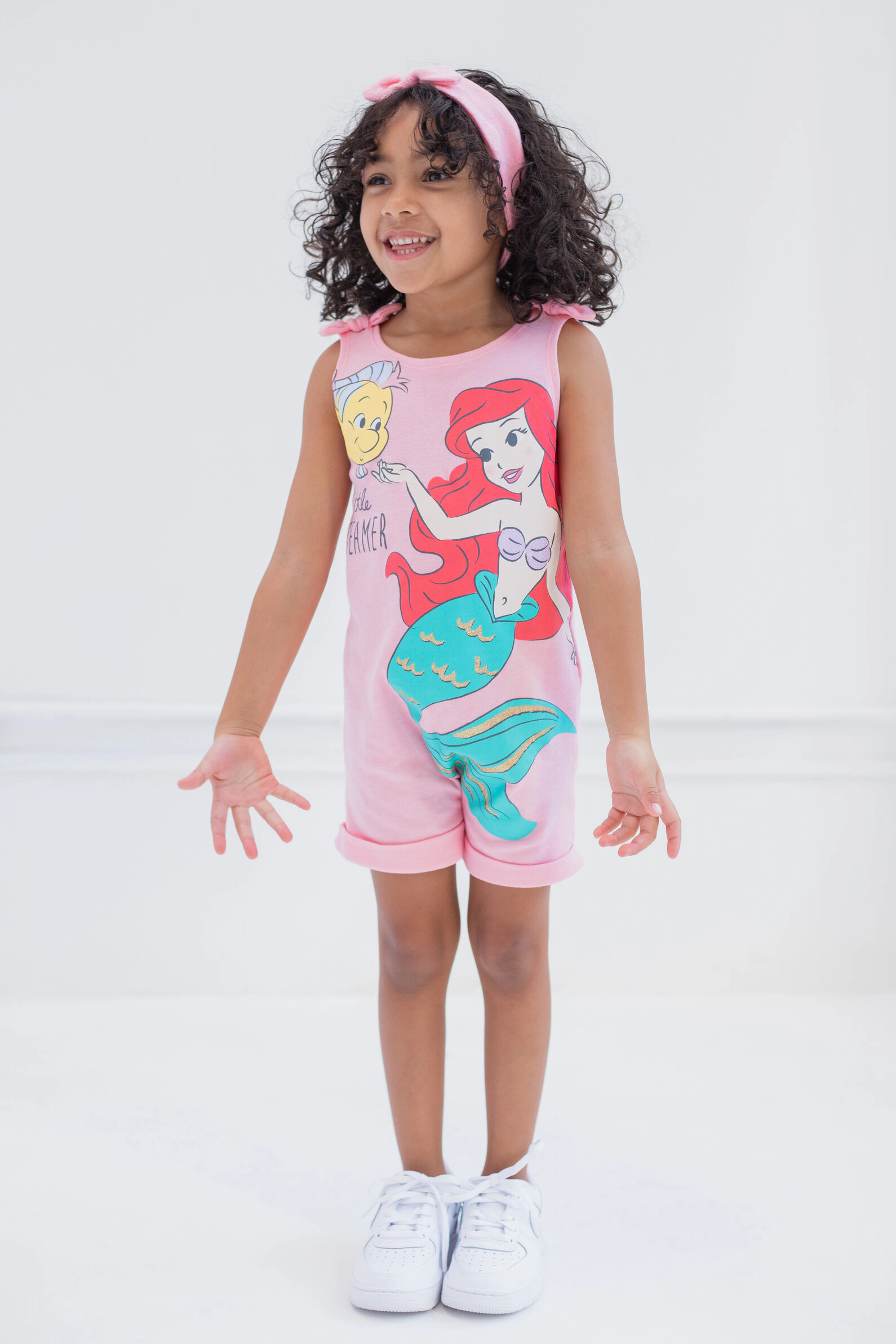 Disney Princess Girls' Sleeveless One-Piece and Headband Set