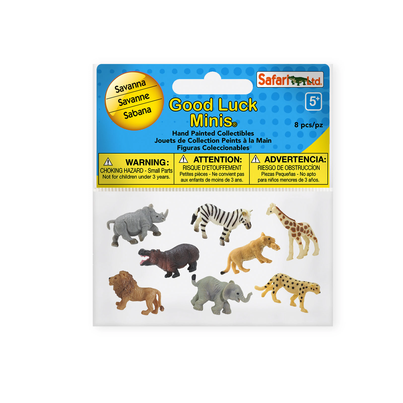 Safari Ltd. - Savanna Fun Pack - 8 Mini Toy Figurines for Kids