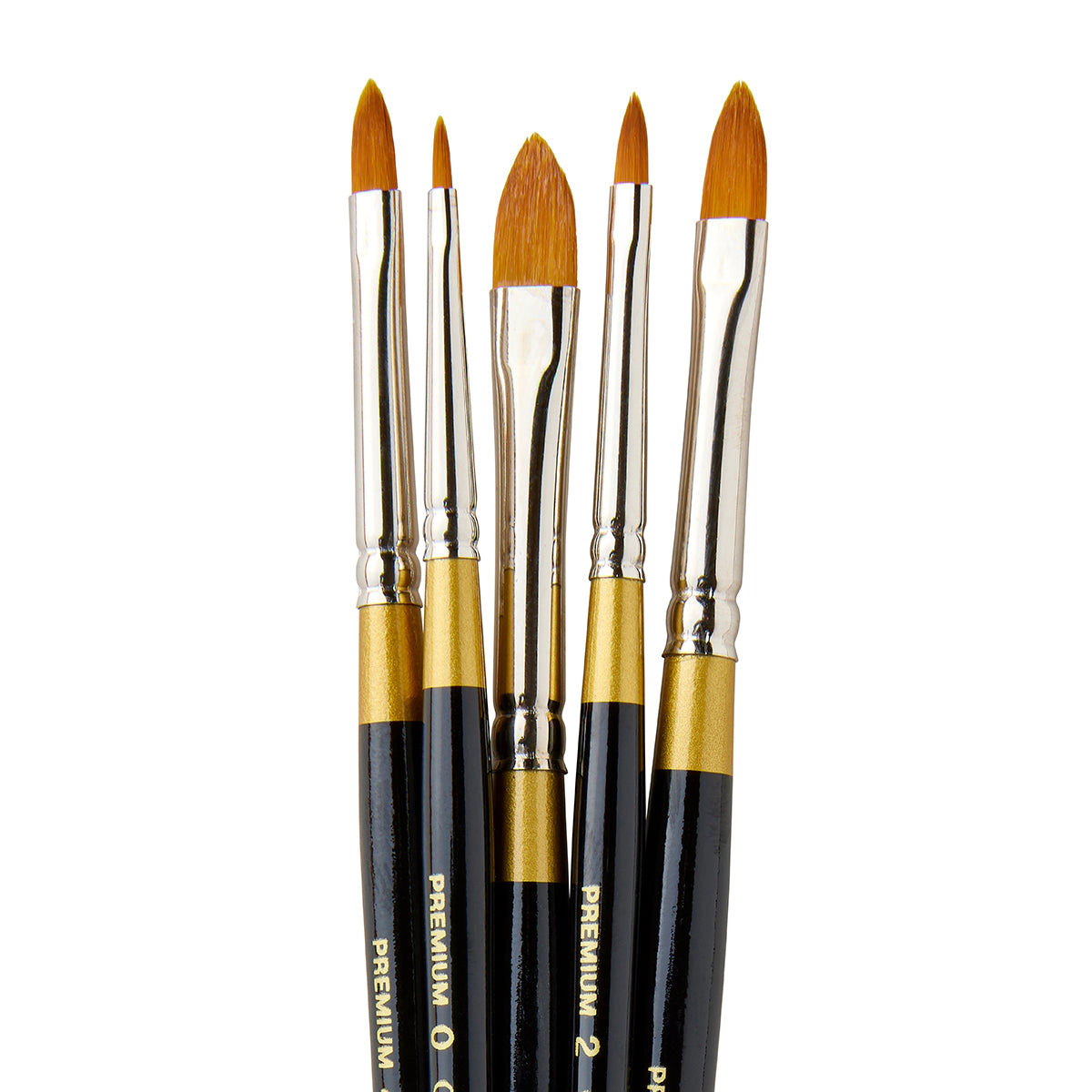 KINGART Original Gold 9515 Pointed Filbert Brush Set - 5 Pc