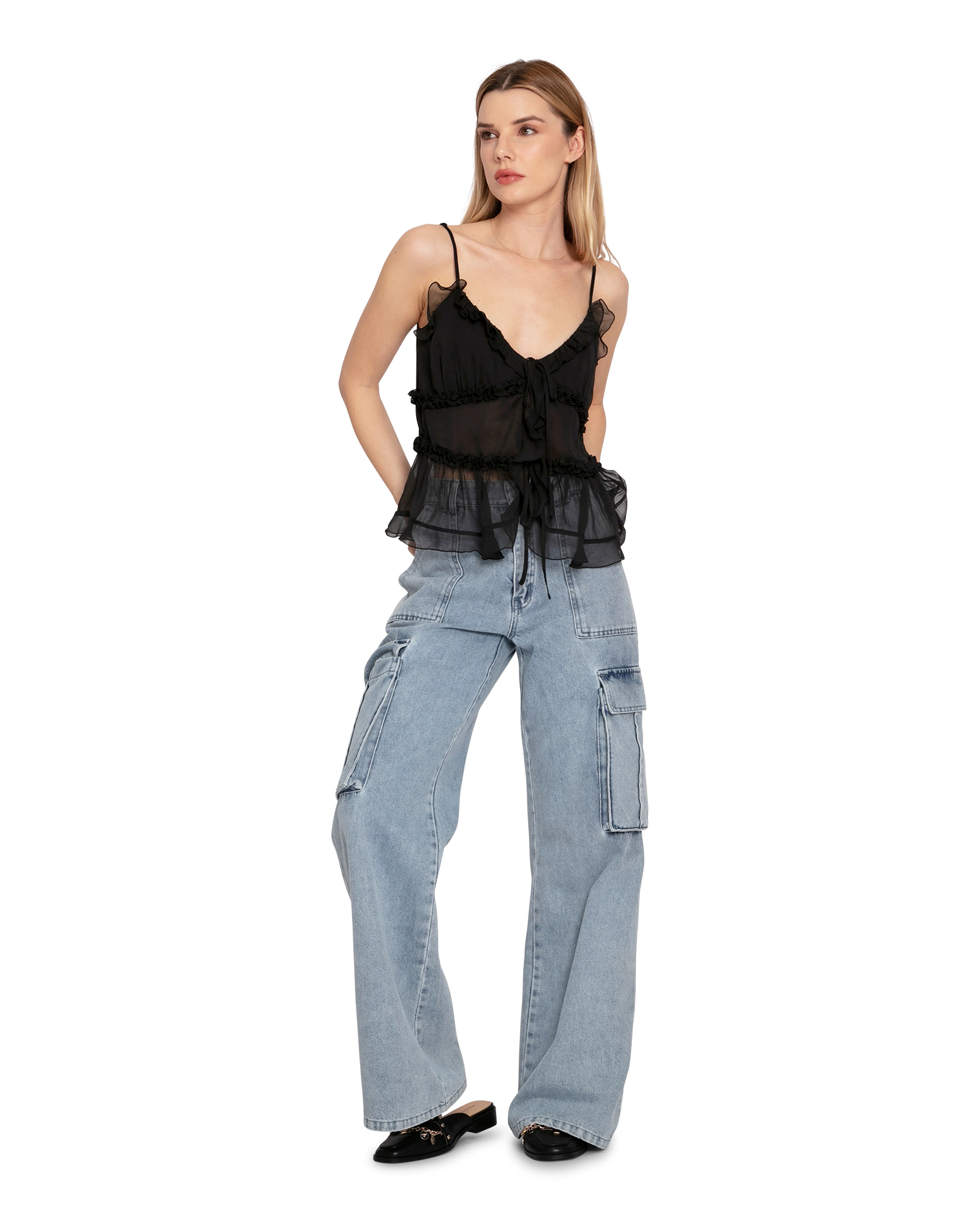 Belle & Bloom Womens Heart Of Glass Chiffon Cami