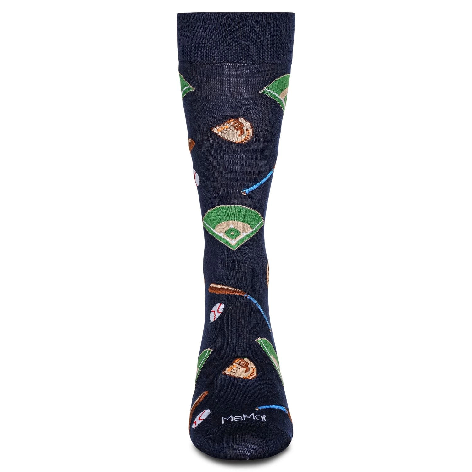 Memoi Men's Baseball Bamboo Crew Socks