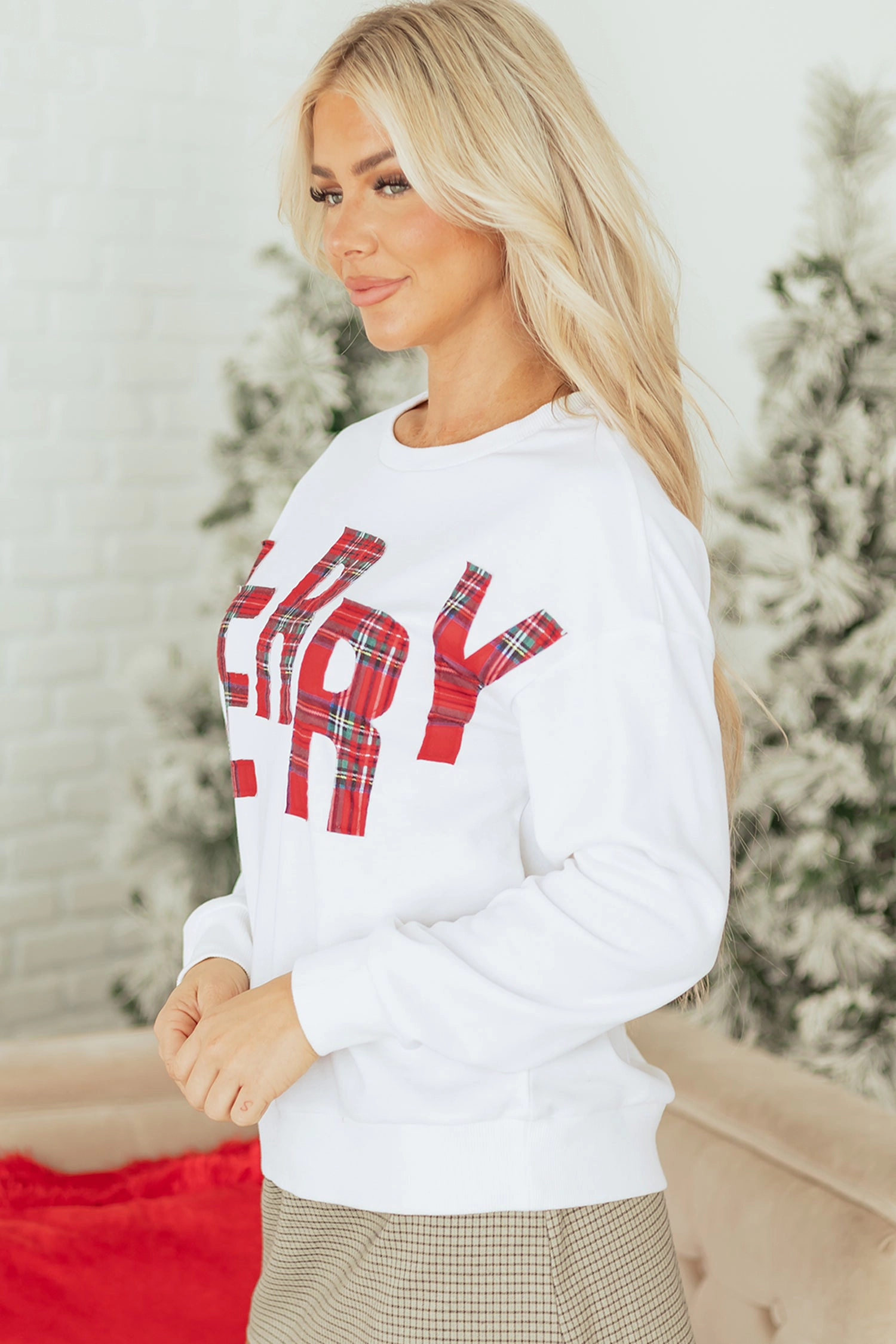 Threaded Pear Women's Joanna Merry Christmas Vacation Sweatshirt