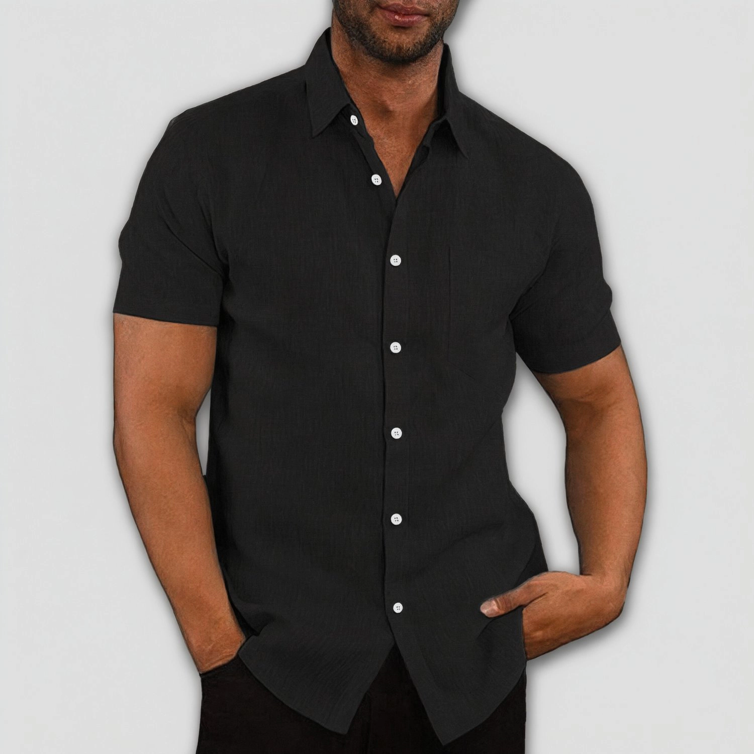 COOFANDY Mens Classic Short Sleeve Shirts  Button Down Collared Casual Tops
