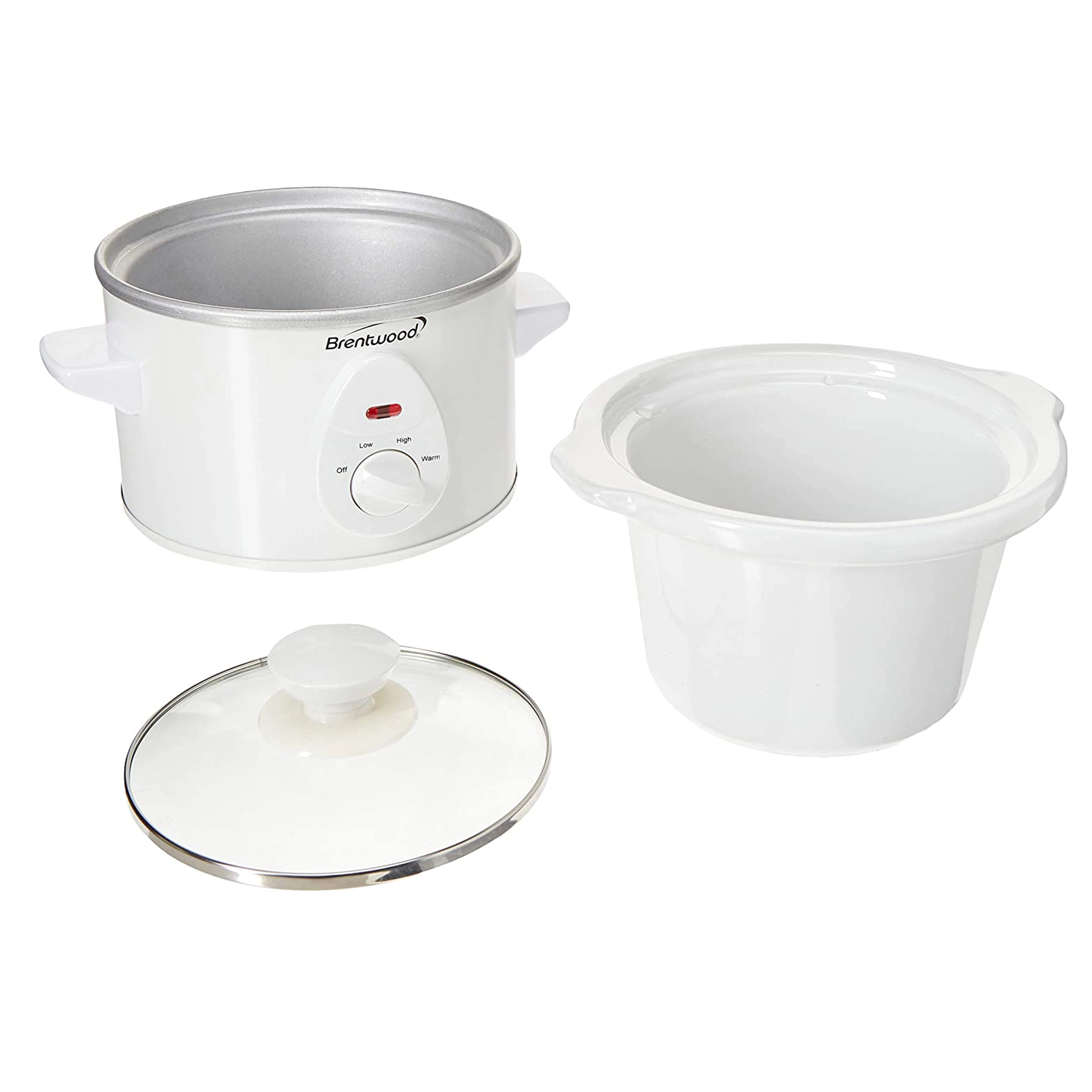 Brentwood 1.5 QT Slow Cooker in White