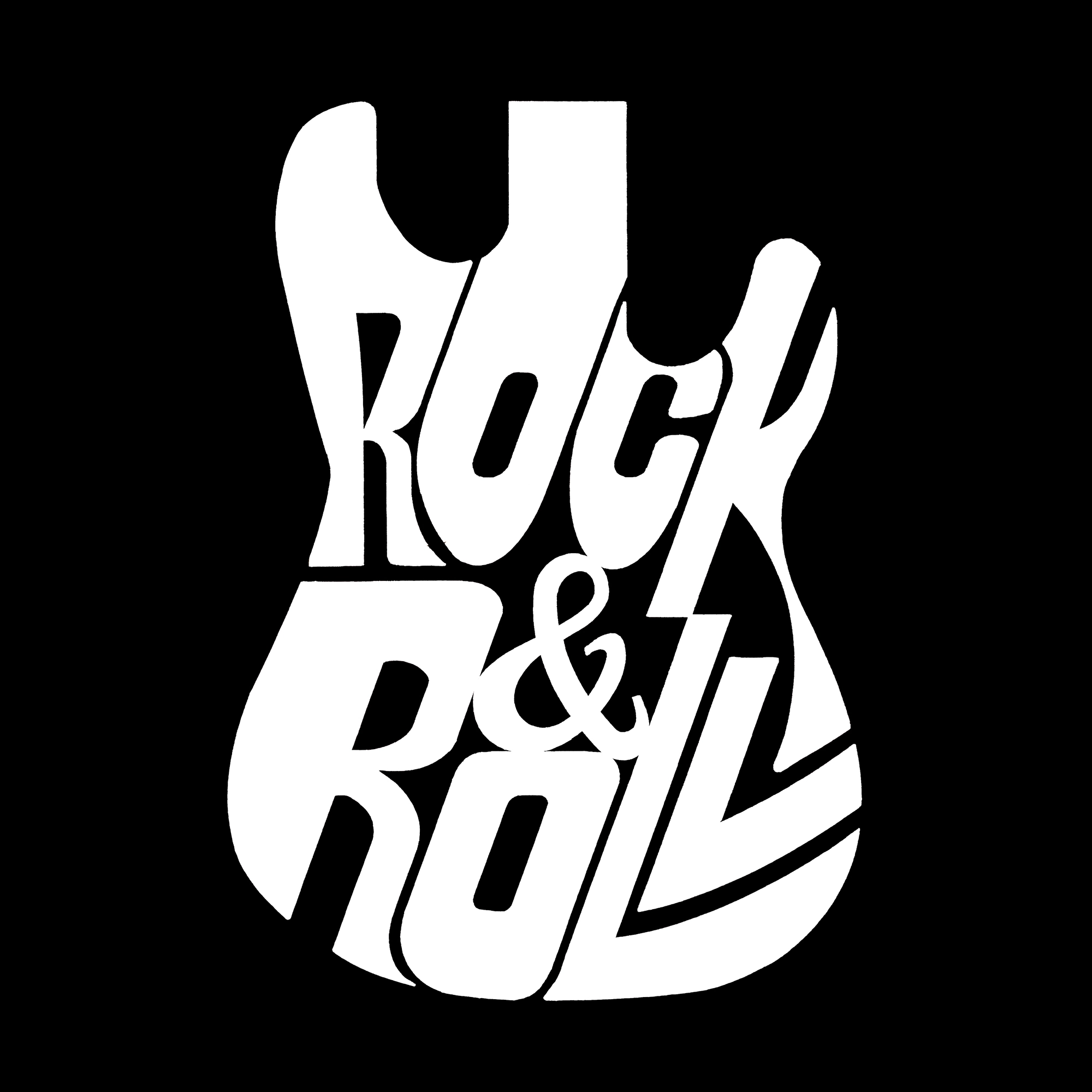 LA Pop Art Rock And Roll Guitar - Men's Word Hooded Sweatshirt