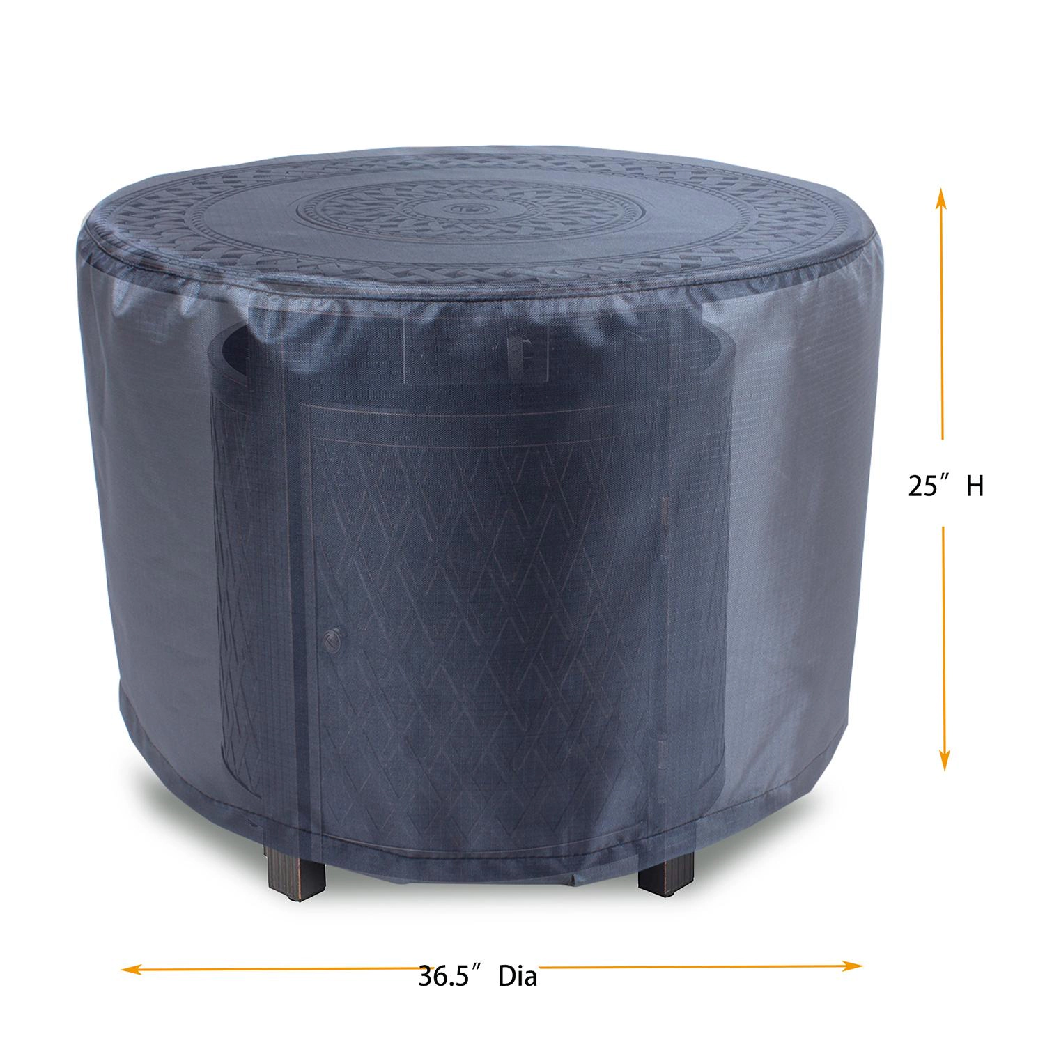 Summerset Shield Round Fire Table Cover Ultimate Protection for Your Outdoor Furniture 36.5" x 25" Mercury