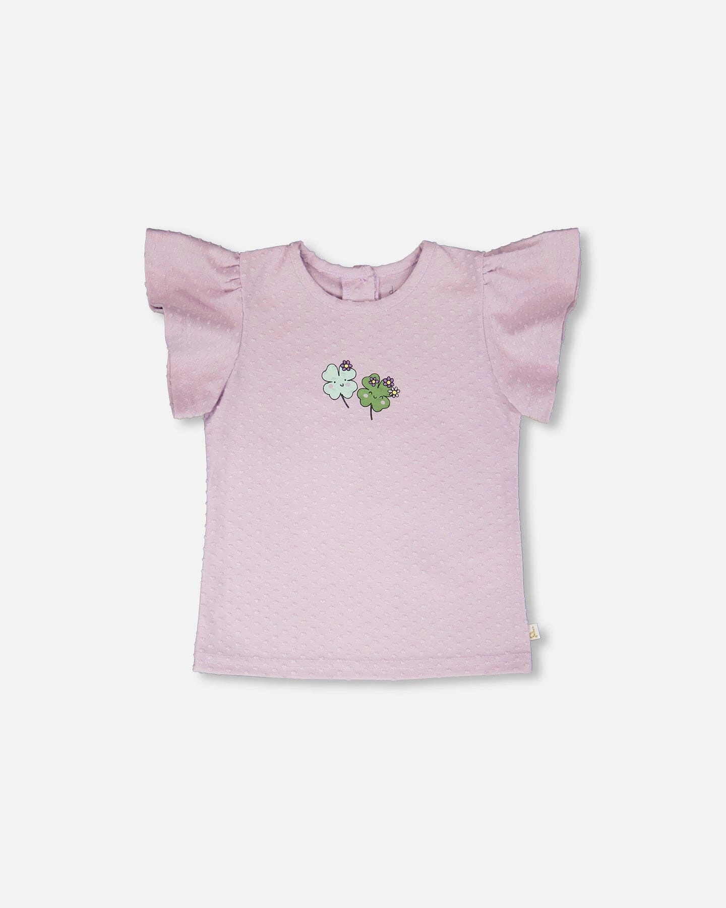 Deux par Deux Girls Jersey Flutter Sleeve T-Shirt