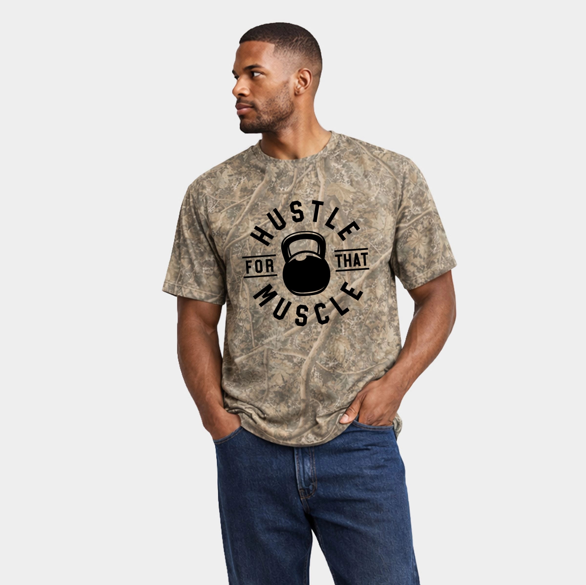 Simply Sage Market - Men's Heavyweight Camo Tee Hustle Kettleball