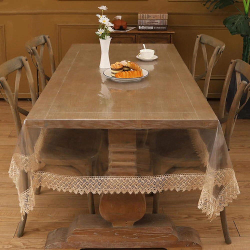 Rocky Peak Living Unisex Clear Vinyl Tablecloth Protector 54 x 84 Inch