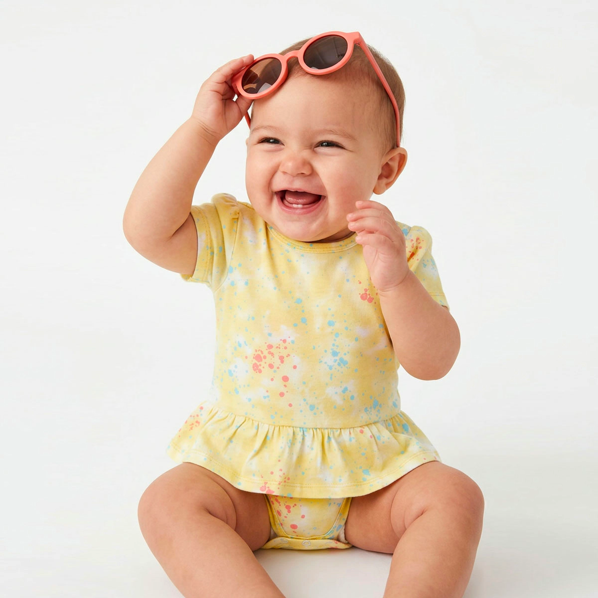 Rockets of Awesome Splatter Peplum 2-Fer For Baby Girl