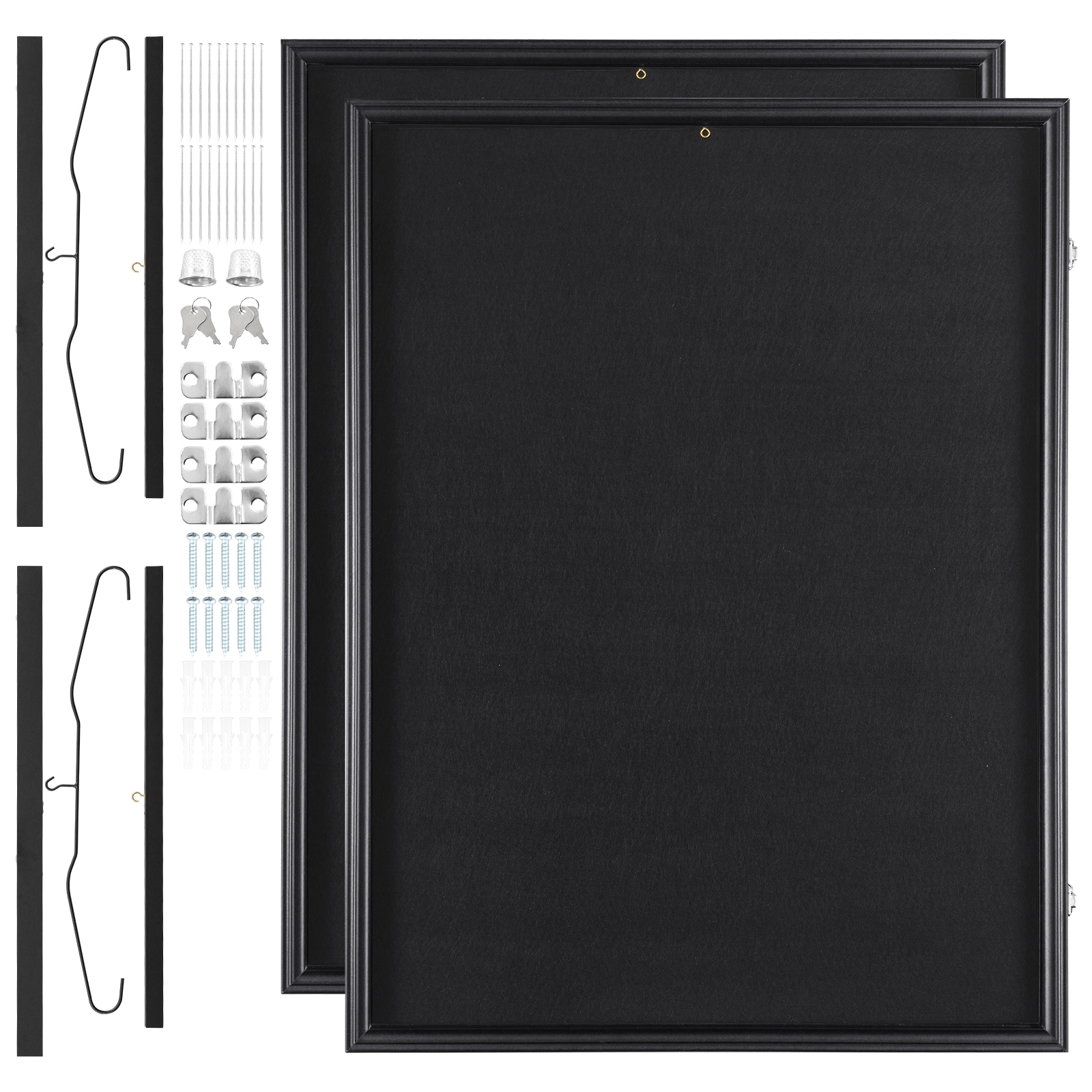 HONGGE Jersey Display Frame Case Large Lockable Sport Jersey Shadow Box with 98% UV Protection PC Glass and Hangers for