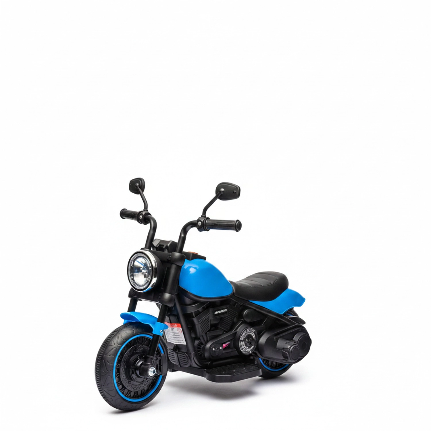 HONGGE Toddler Electric Motorcycle with Training Wheels, 6V, Single-Button Start, Holds 55 lbs, Blue