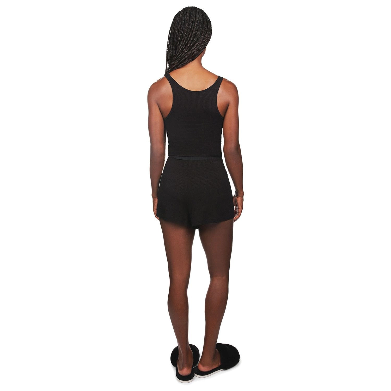 MeMoi Women's Soft Luxe Matching Ribbed Tank Top and Short Set