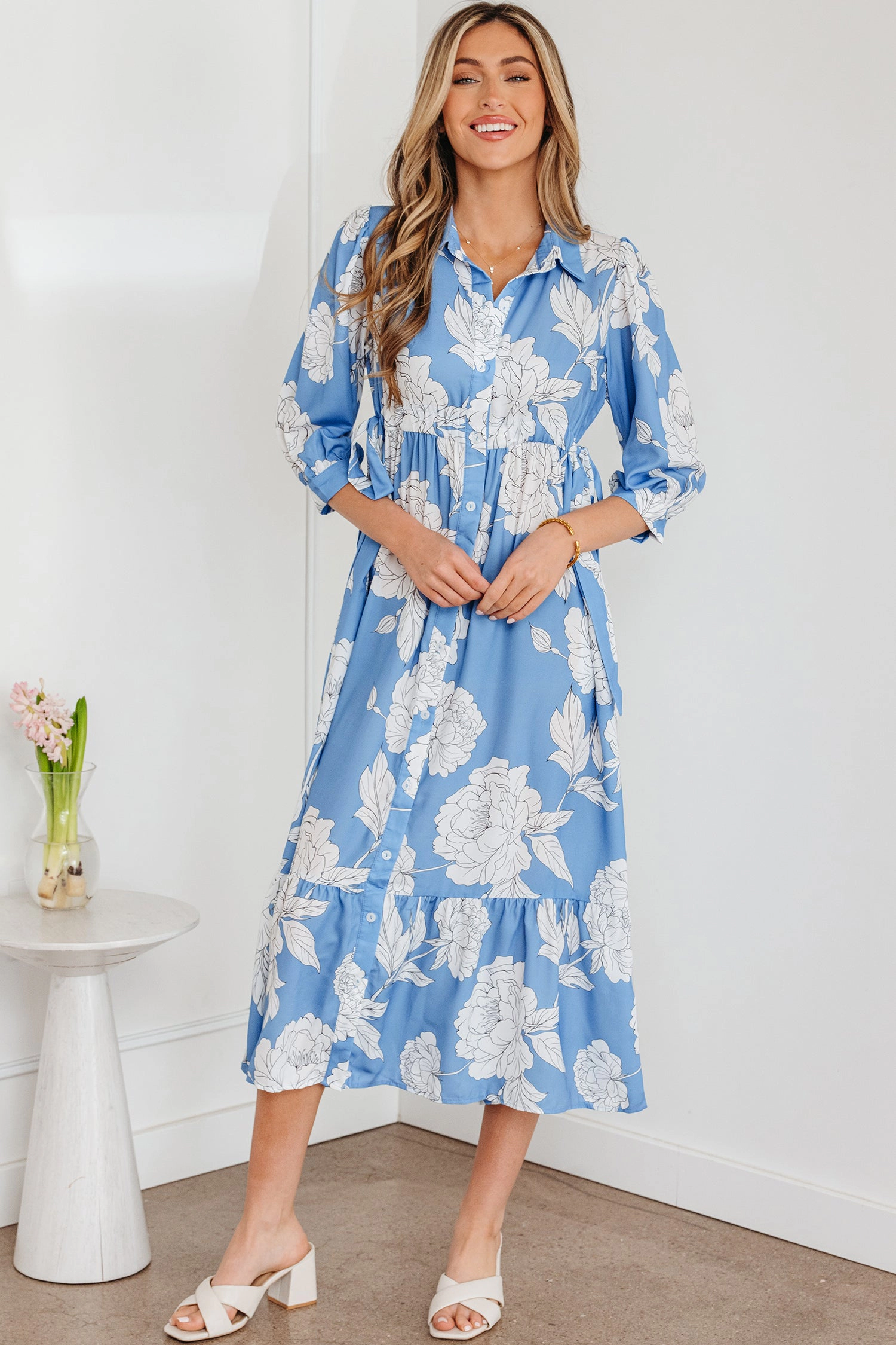 Threaded Pear Women's Isabella Floral Print Shirt