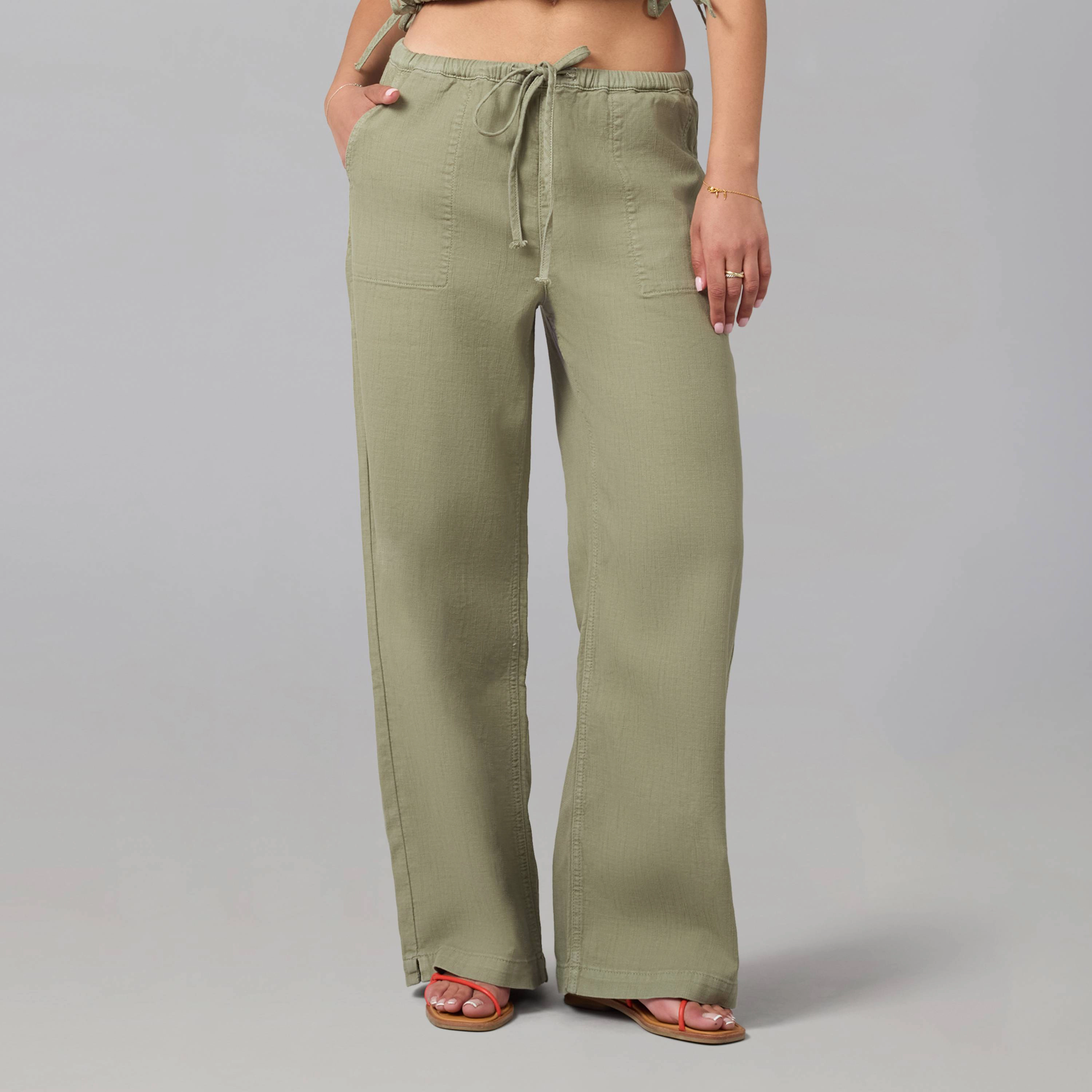 Lola Denim Womens Remy Mid Rise Cotton Twill Trouser