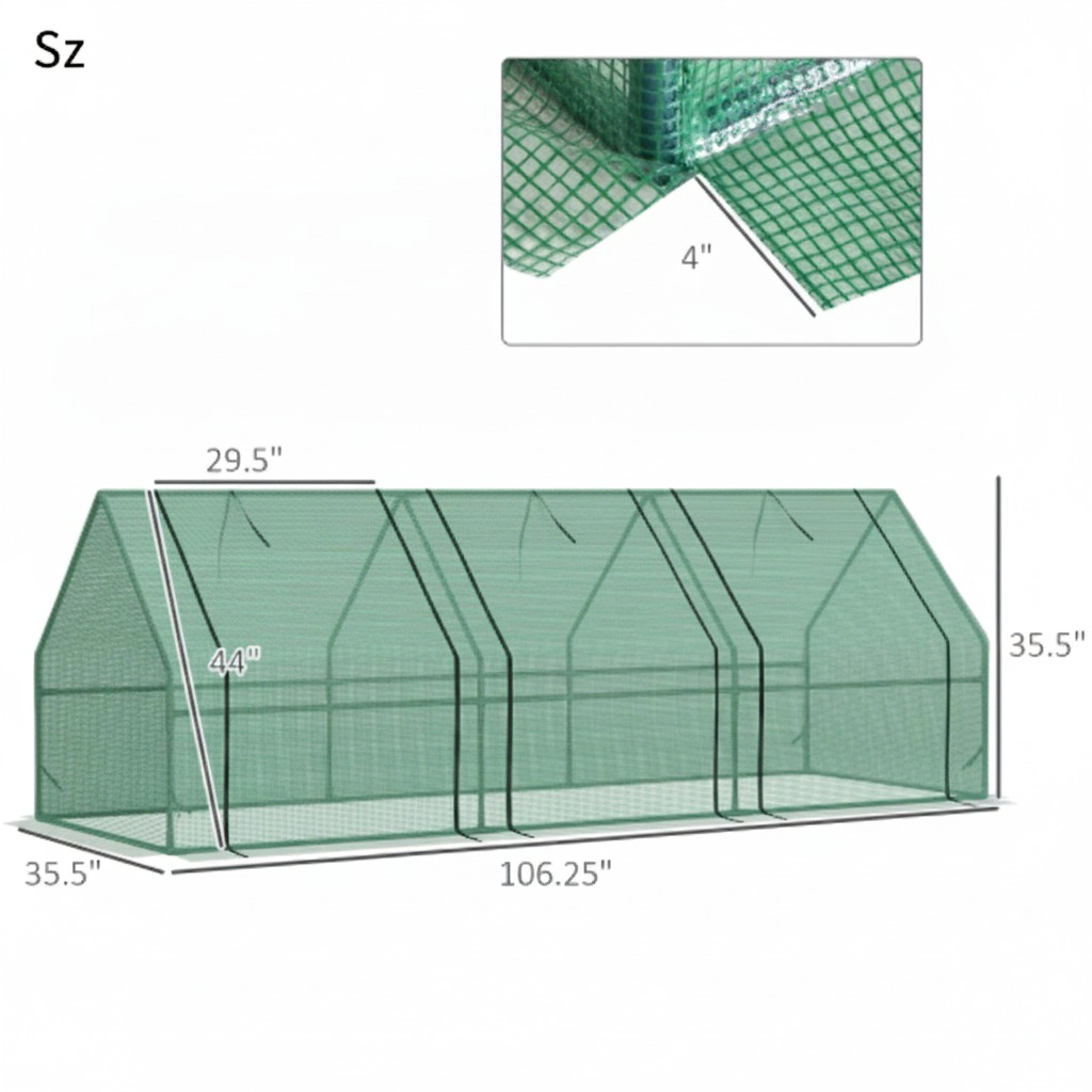 WOW PIONEER 9 Foot Steel Frame Walk-In Greenhouse