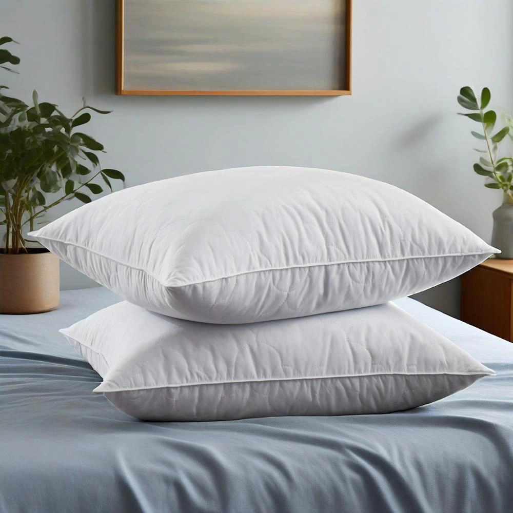 Unikome Cloud-Quilted Goose Feather Pillows – Set of 2 – Hotel-Quality Comfort for a Better Nights Sleep