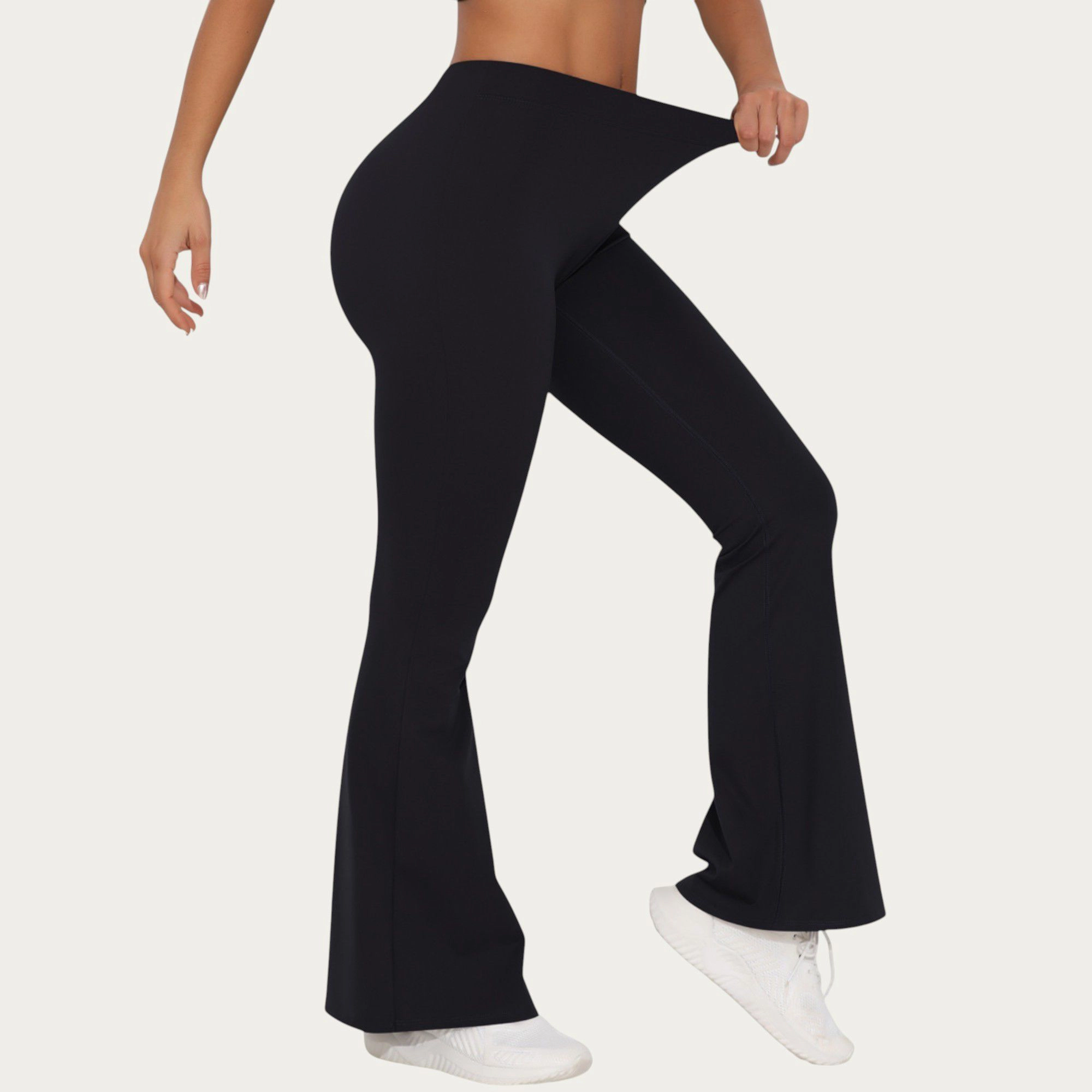Anna-Kaci Active Women's High Waist Flare Leg Yoga Pants with Stretch Fit and Contoured Waistband