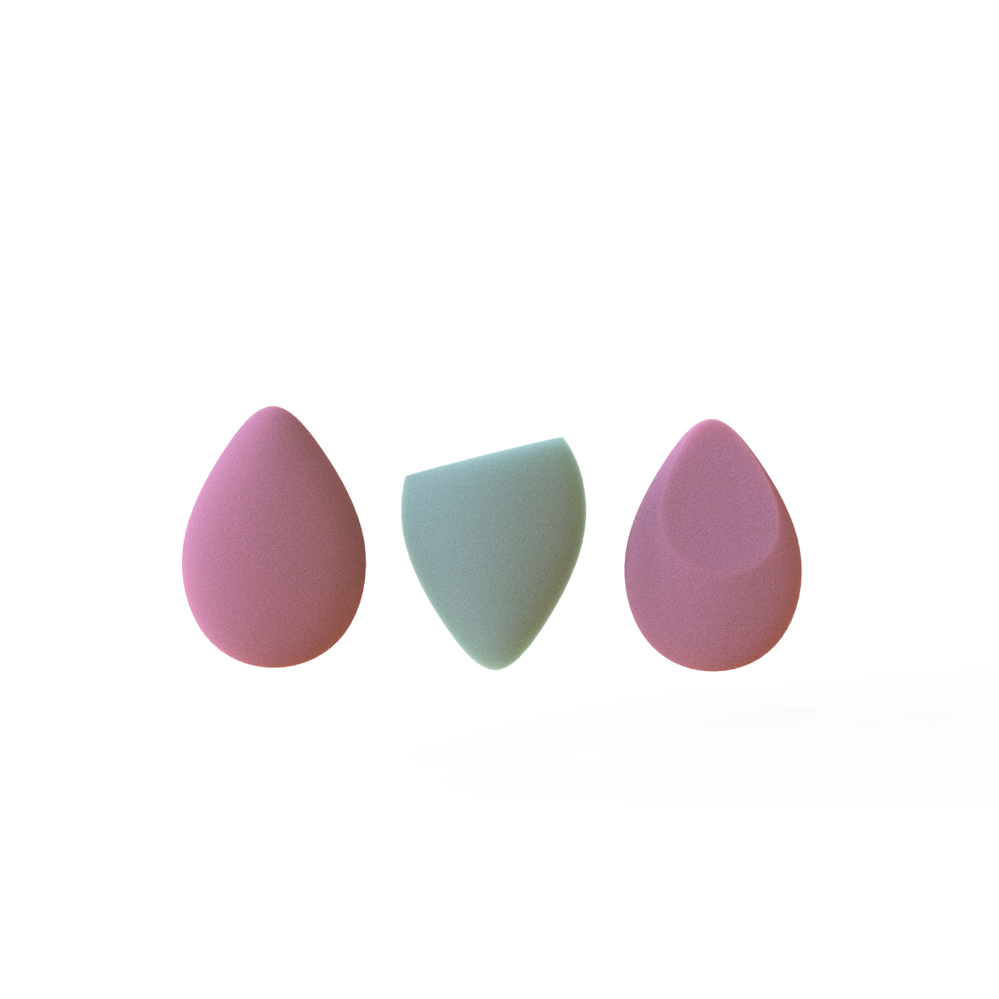 Pursonic Women's 3-Pack Beauty Makeup Sponges – Multi-Shape Blenders for Flawless Application