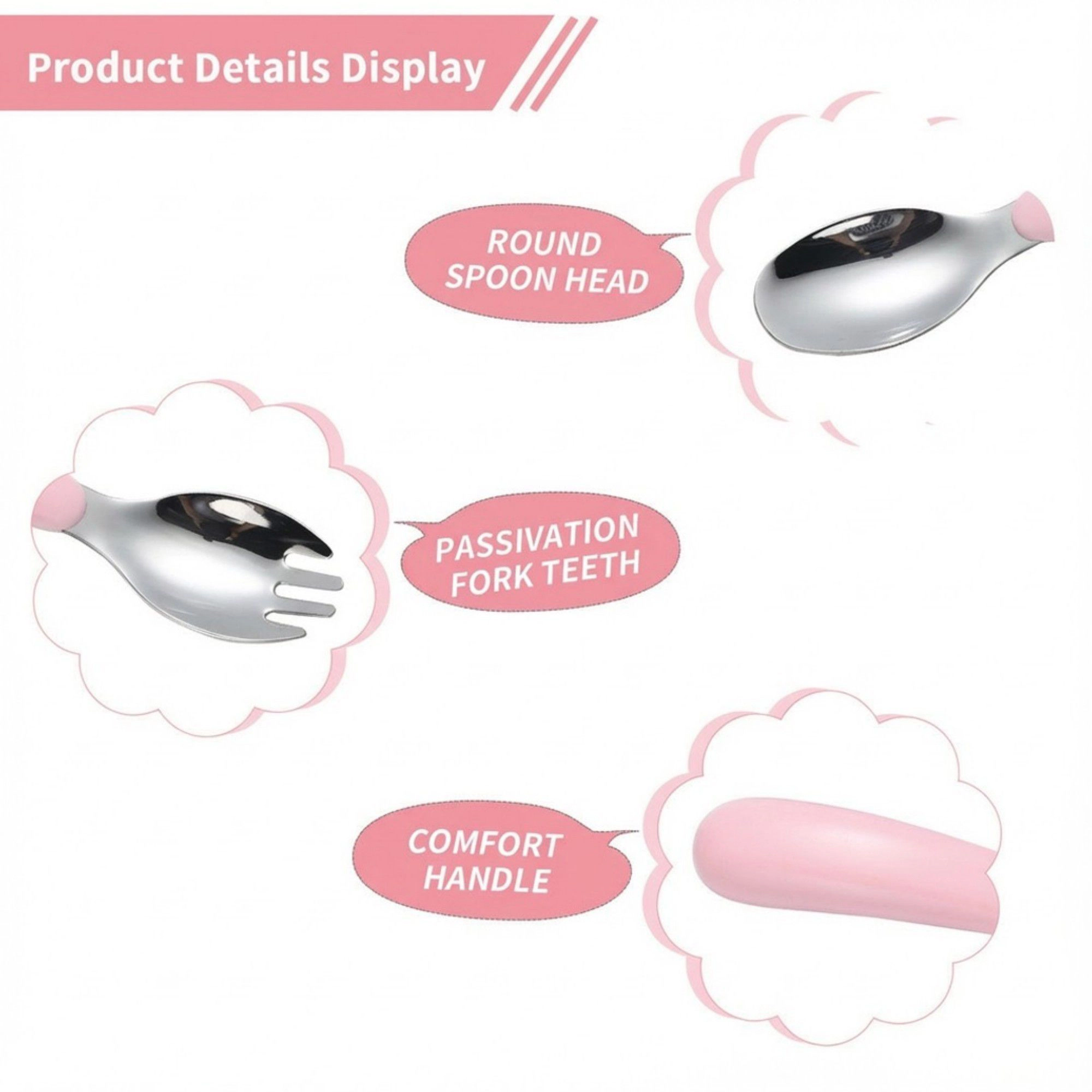 Alilang Unisex Portable Spoon and Fork Set with Storage Case Reusable Compact Travel Tableware