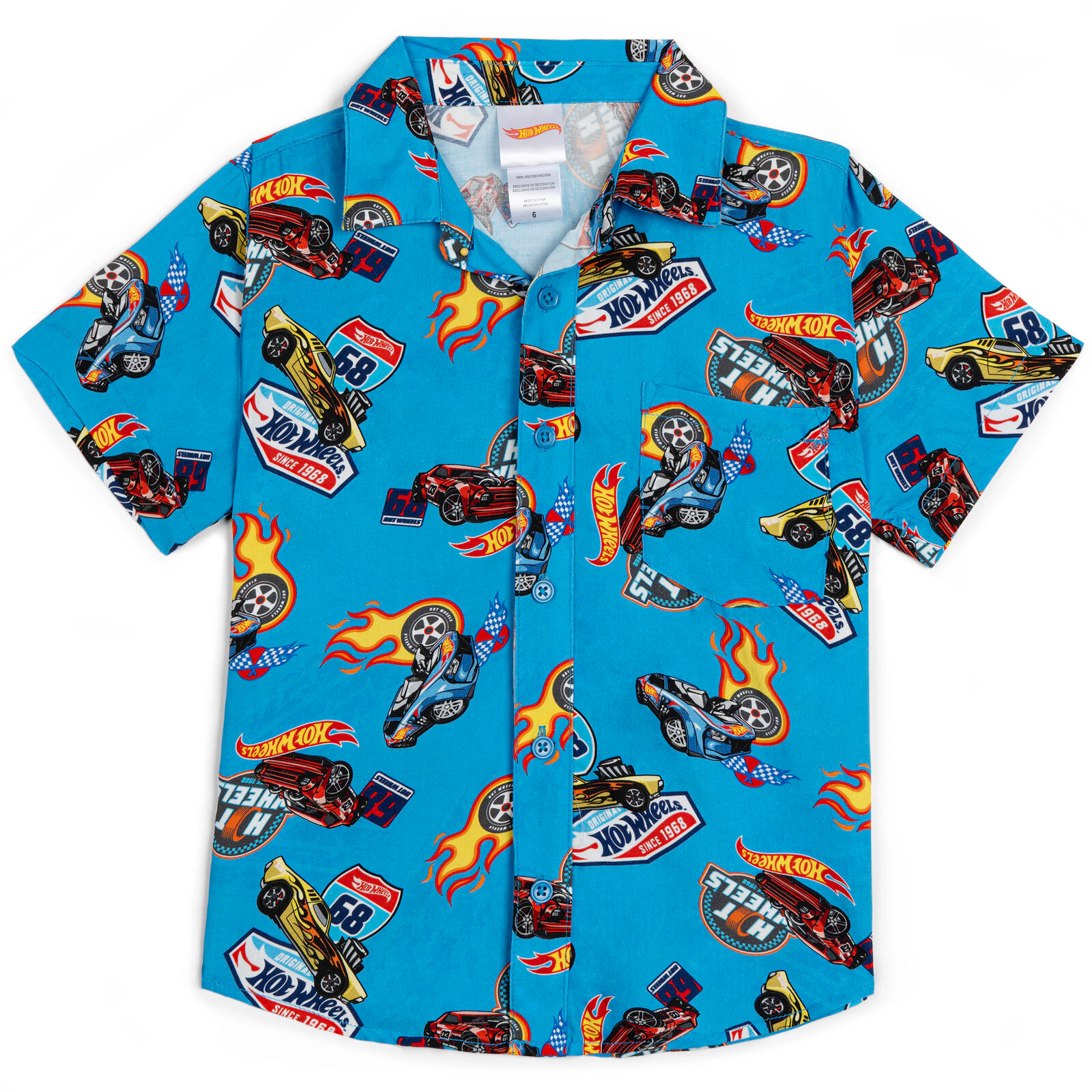 Hot Wheels Boys' Racing Button-Down Shirt