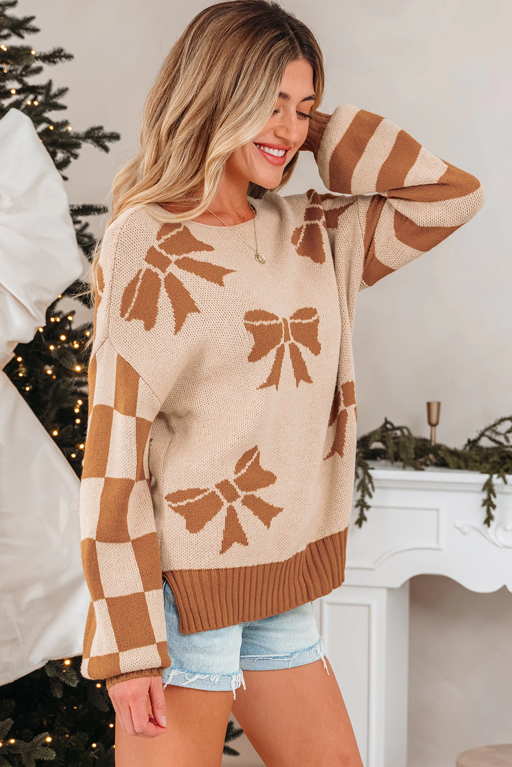 Threaded Pear Women's Palie Sleeve Drop Shoulder Sweater