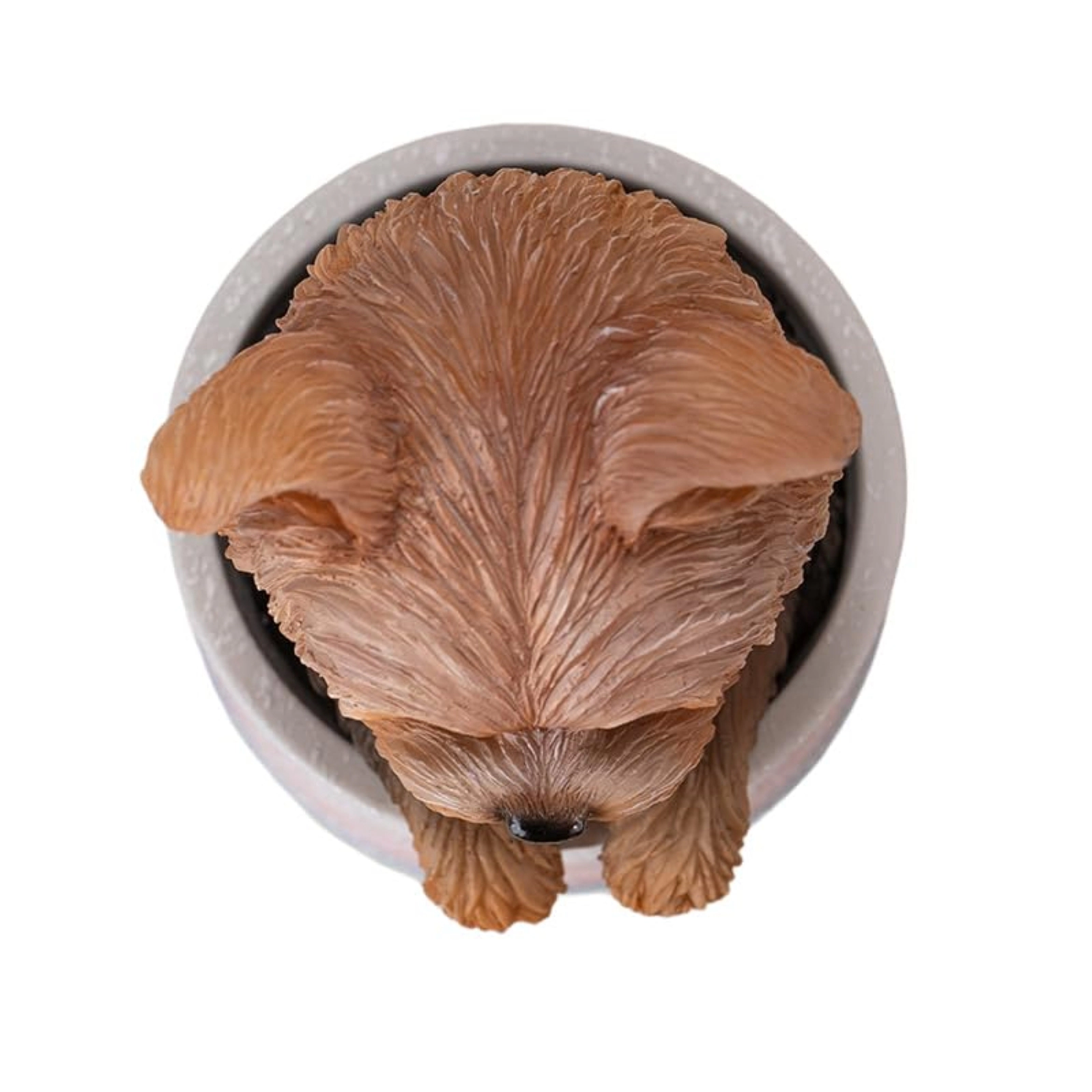 Pacific Giftware Yorkie Dog Figurine in Decorative Pot Cute Home Decor Tabletop Statue 6 inch