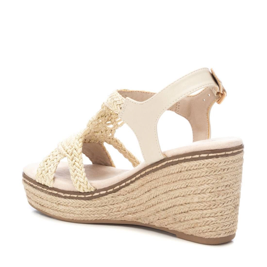 XTI Textile Women's Sandals Ankle Strap Wedge Heel
