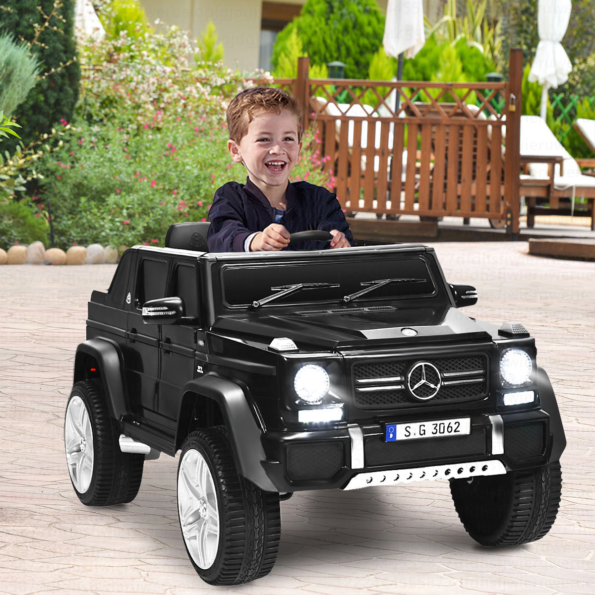 Costway Licensed Mercedes-Benz Maybach G650S Kids Ride On Car with Parent Remote Control