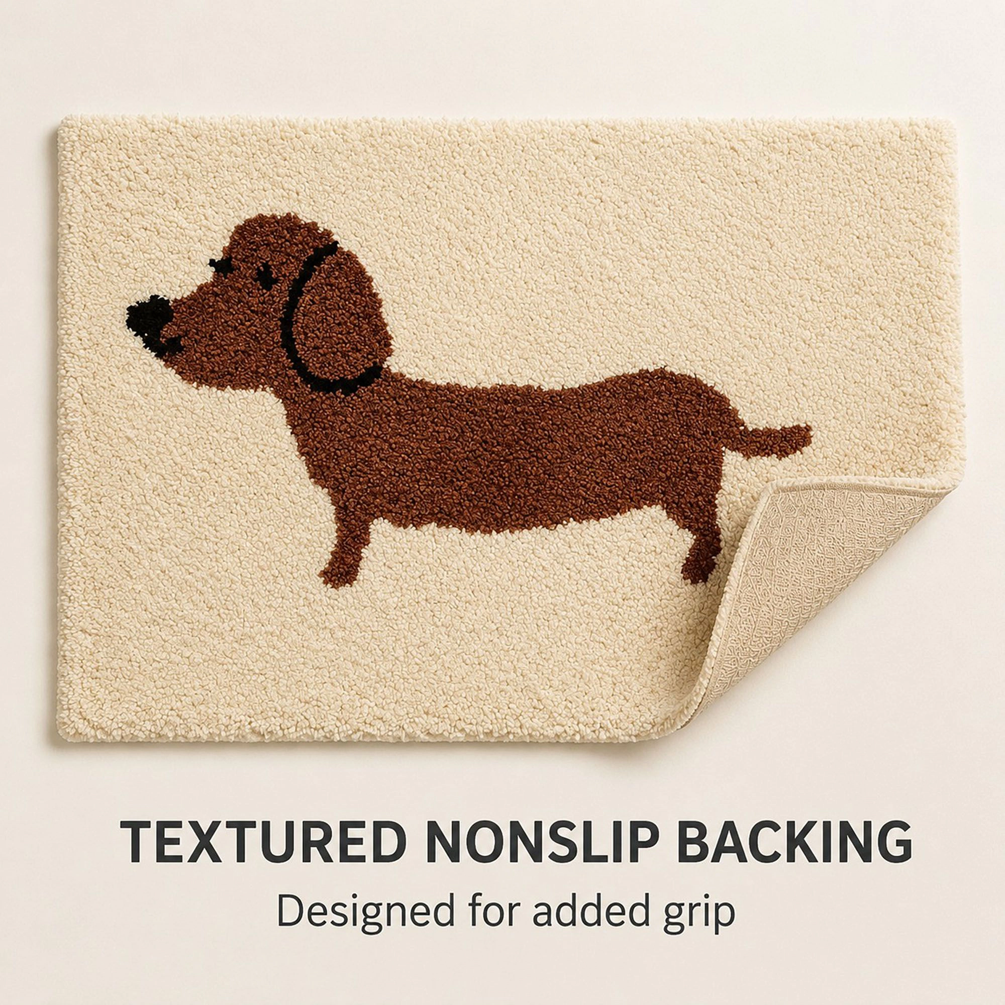 Alilang Unisex Dachshund Dog Bath Mat Nonslip Accent Rug 15.7 x 23.6 Inches